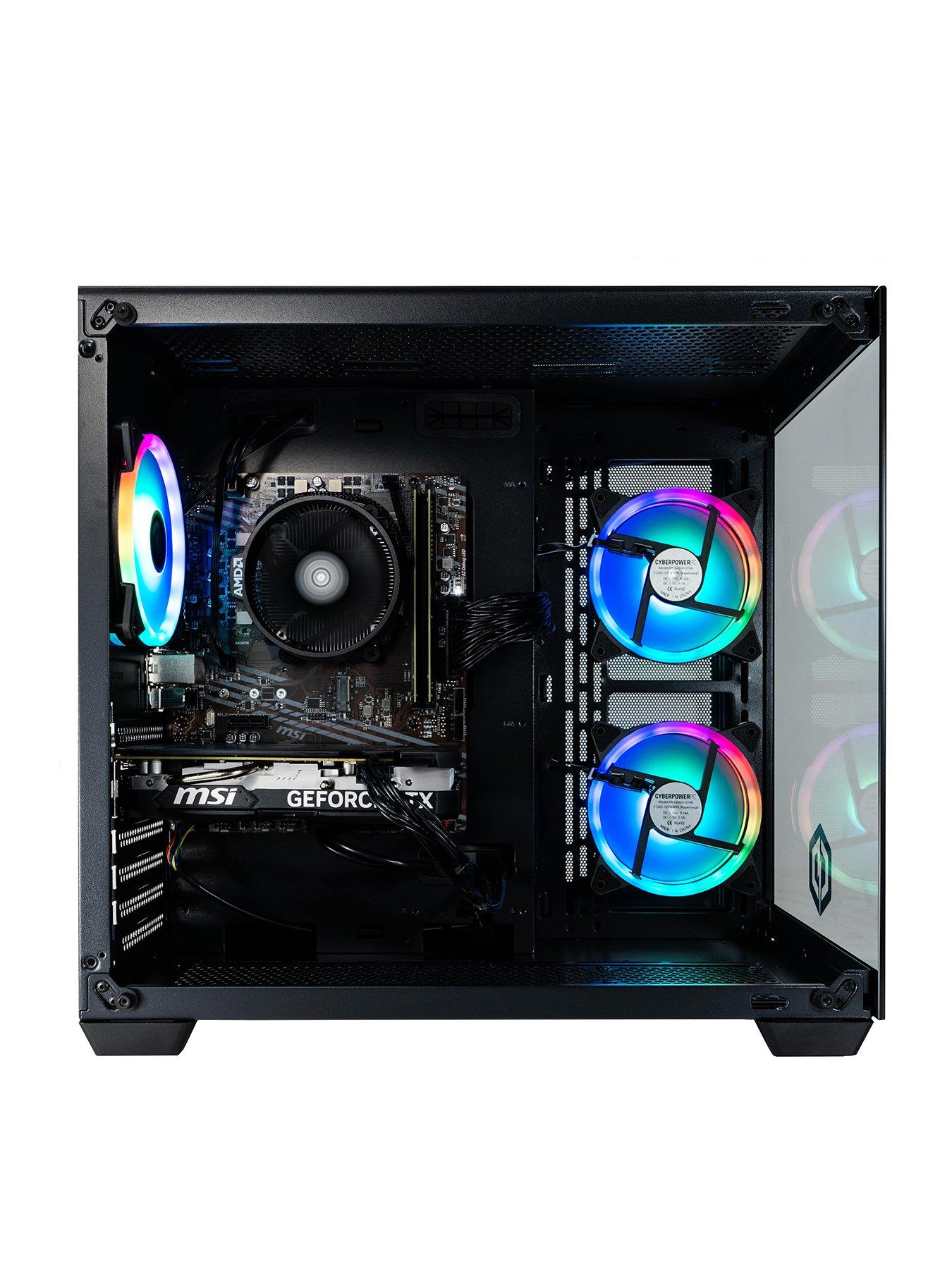  image of cyberpower-pc-ark-geforce-rtx-4060-intel-core-i5-16gb-1tb-black