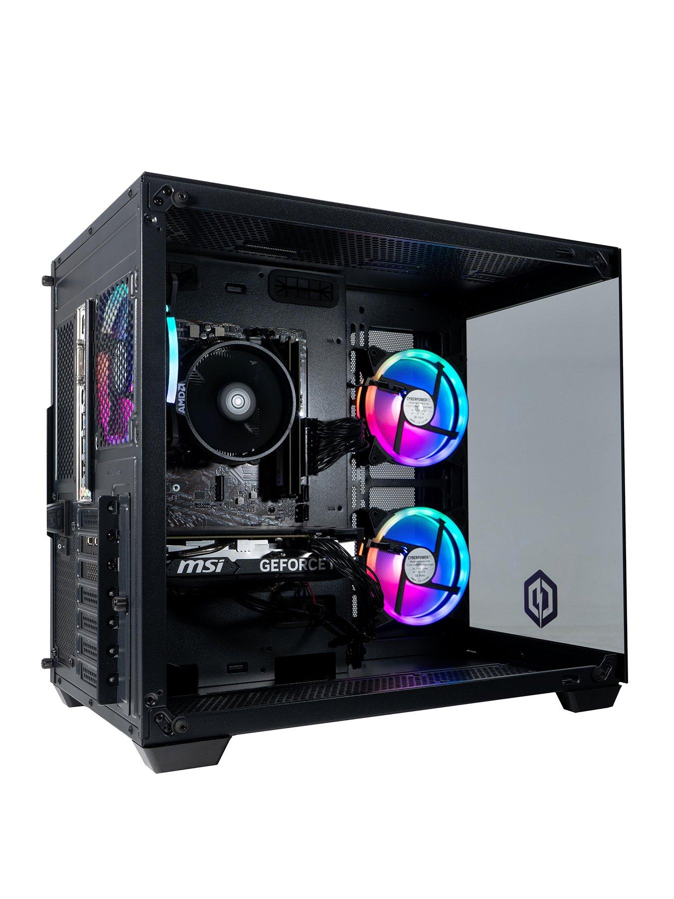  image of cyberpower-pc-ark-geforce-rtx-4060-intel-core-i5-16gb-1tb-black