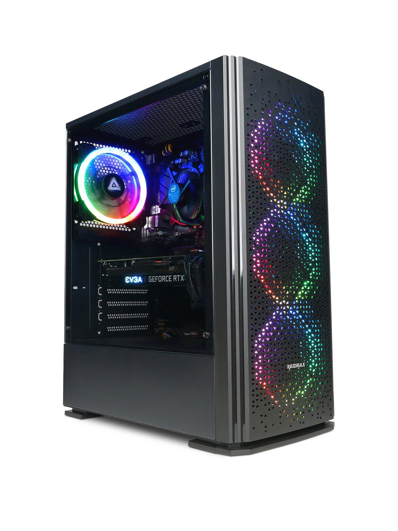 front image of cyberpower-pc-blaze-geforce-rtx-3050-intel-core-i5-16gb-500gb-black