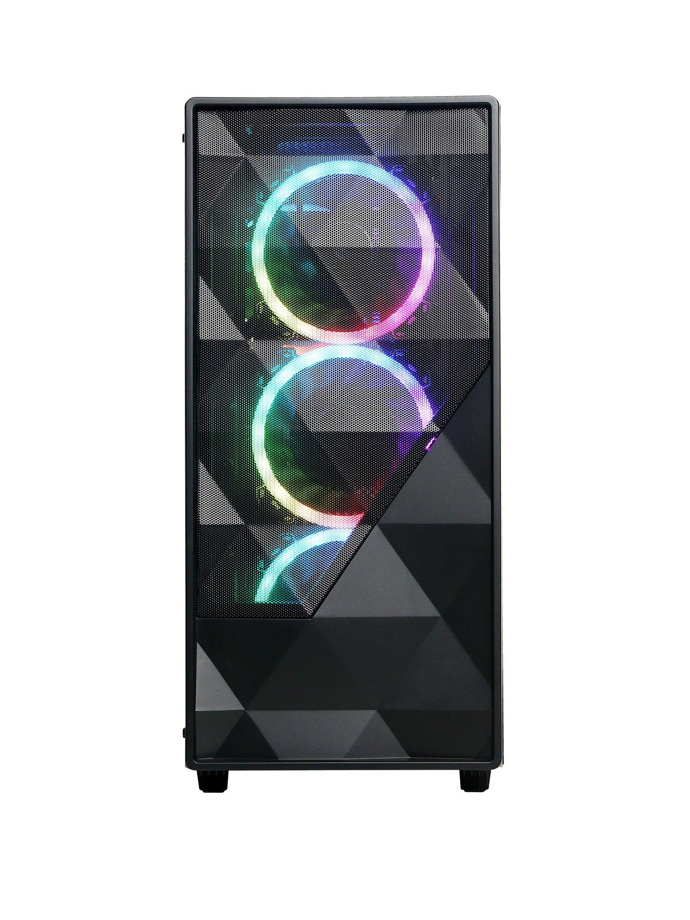  image of cyberpower-pc-eurus-geforce-gtx-1650-intel-core-i3-8gb-500gb-black