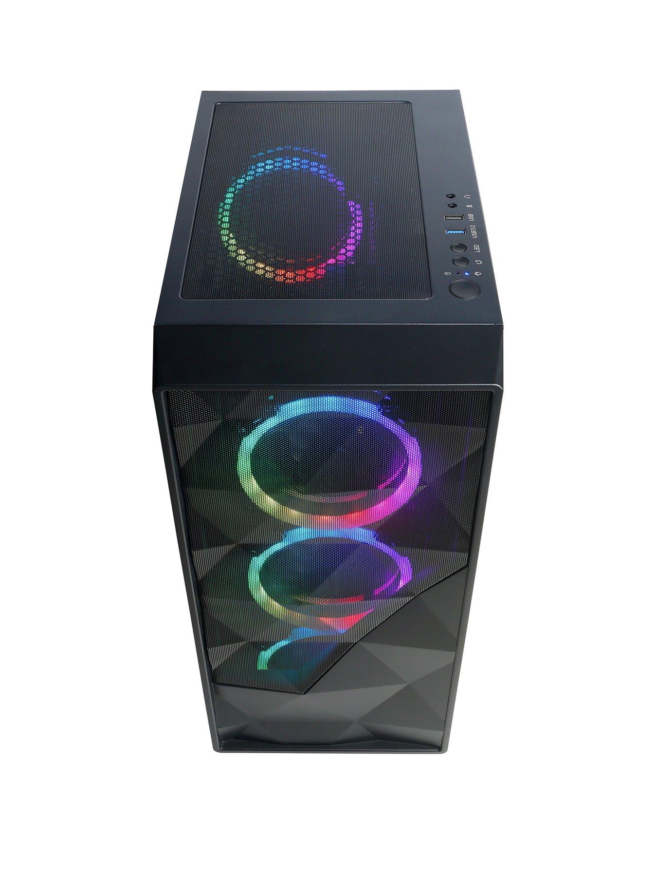 image of cyberpower-pc-eurus-geforce-gtx-1650-intel-core-i3-8gb-500gb-black