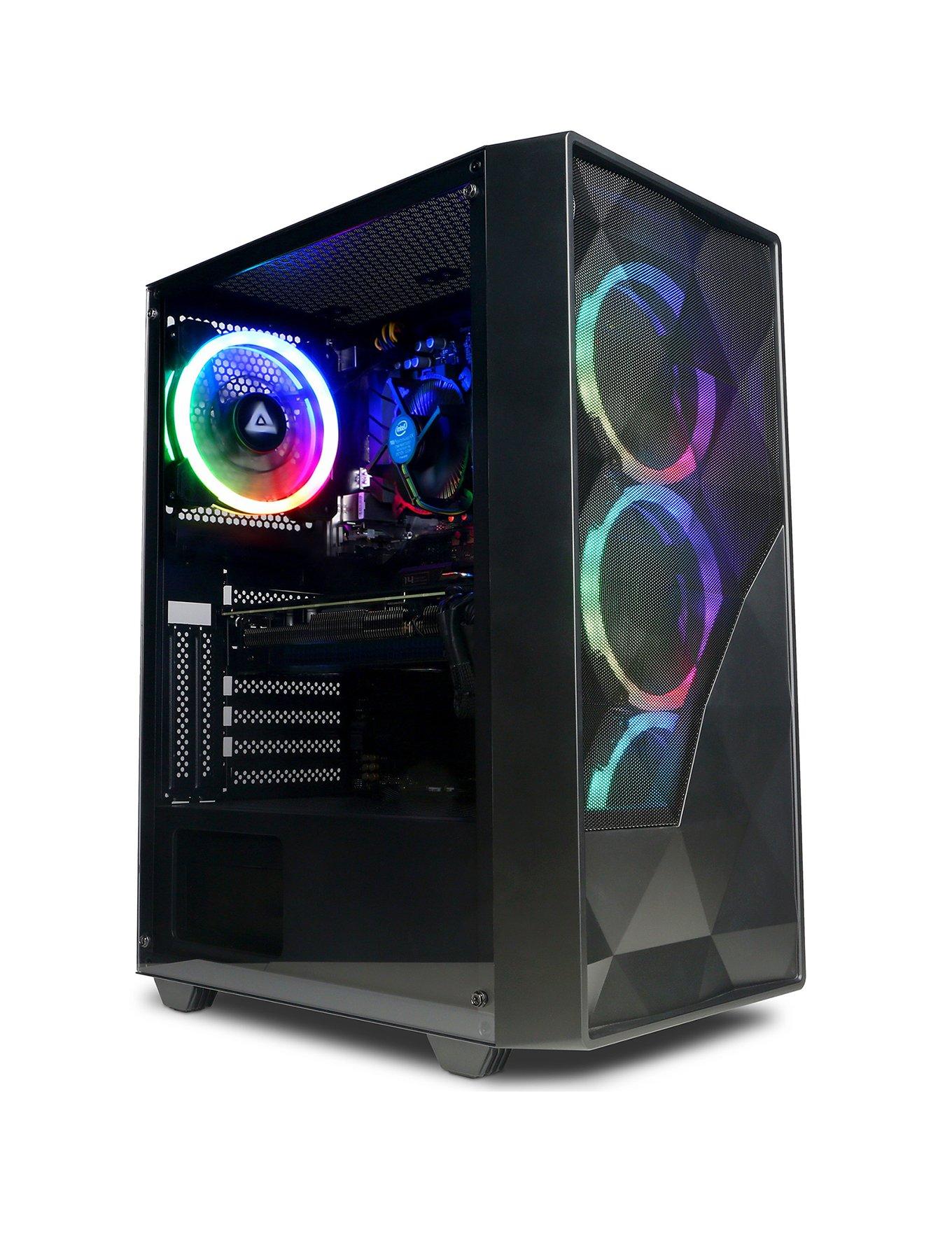 Image 1 of 6 of CyberPower PC Eurus - GeForce RTX 3050 - AMD Ryzen 5 - 16GB - 500GB - Black