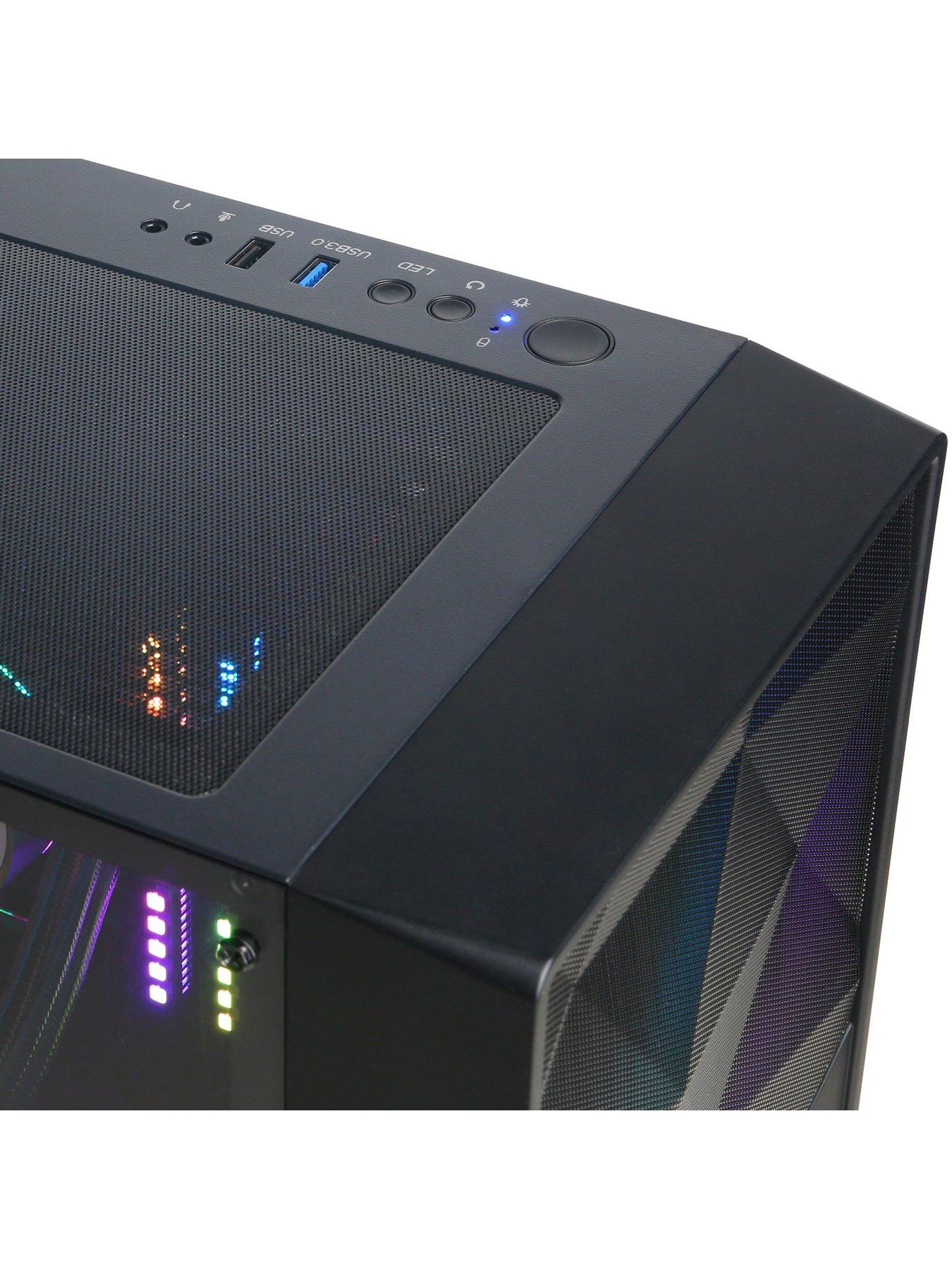 Image 4 of 6 of CyberPower PC Eurus - GeForce RTX 3050 - AMD Ryzen 5 - 16GB - 500GB - Black