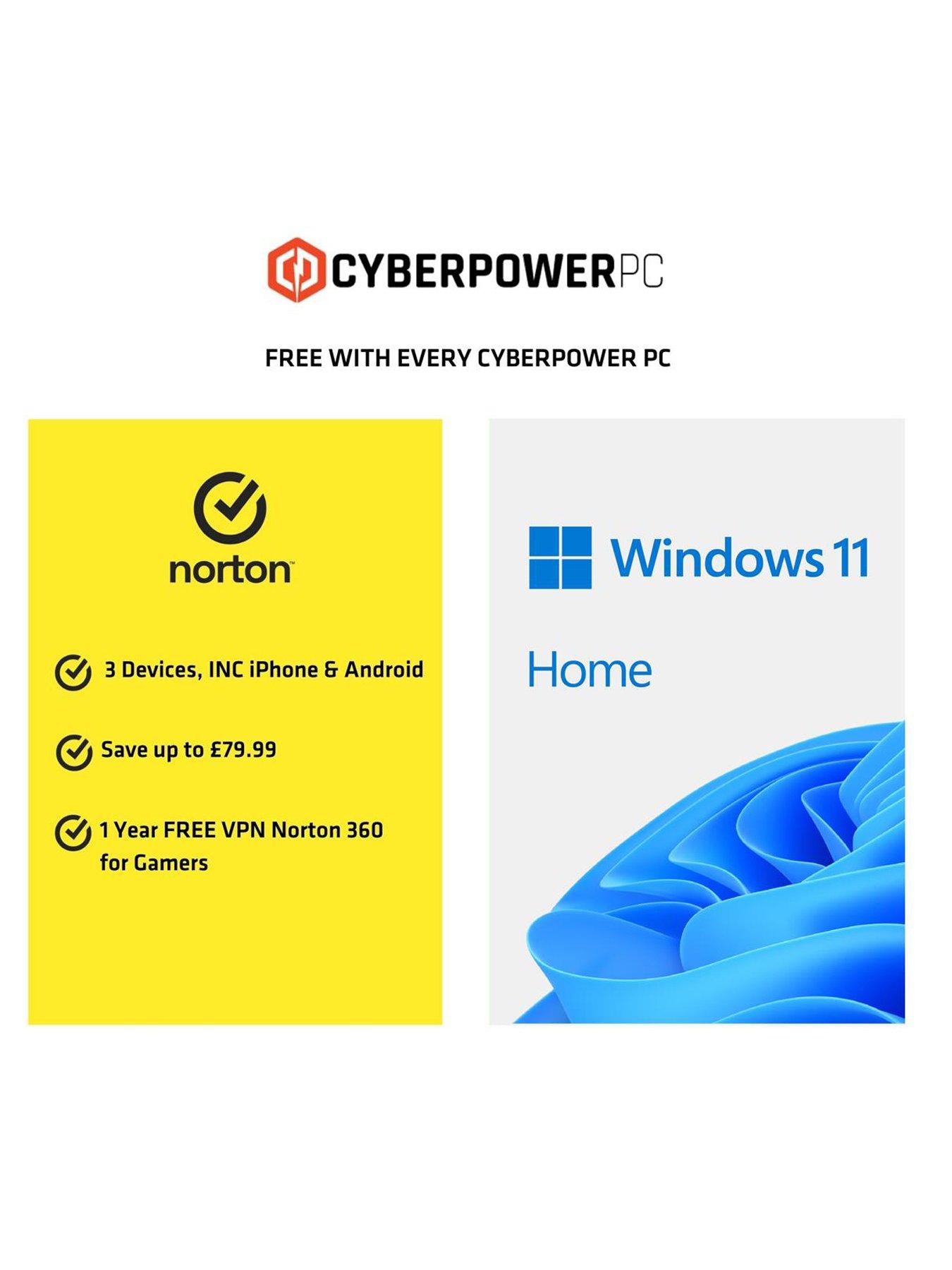Image 5 of 6 of CyberPower PC Eurus - GeForce RTX 3050 - AMD Ryzen 5 - 16GB - 500GB - Black