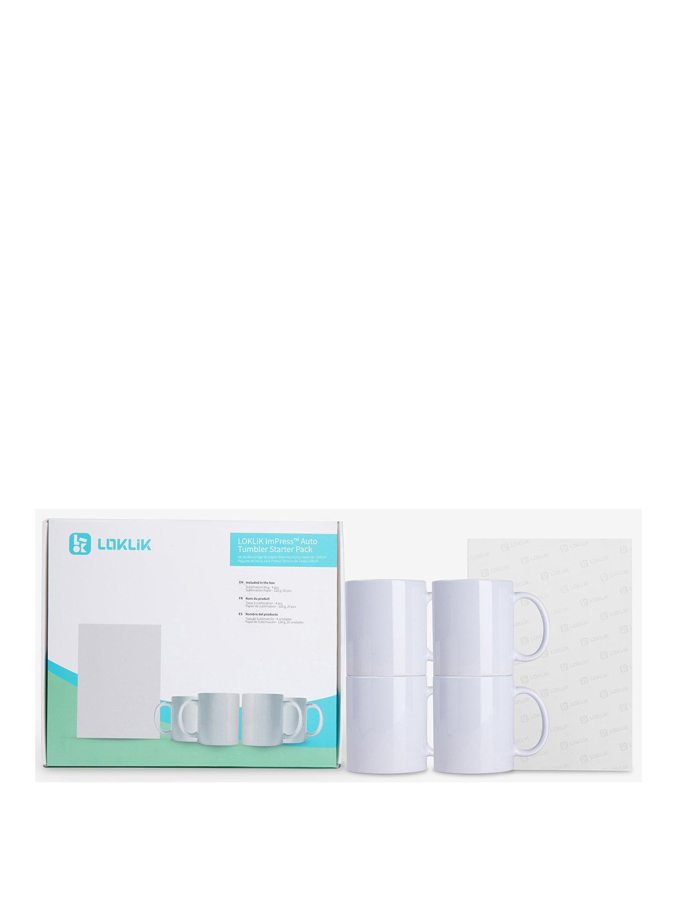 Loklik Impress Tumbler/Mug Press Bundle With 11 Oz Mugs 4 Pack /Sublimation Paper
