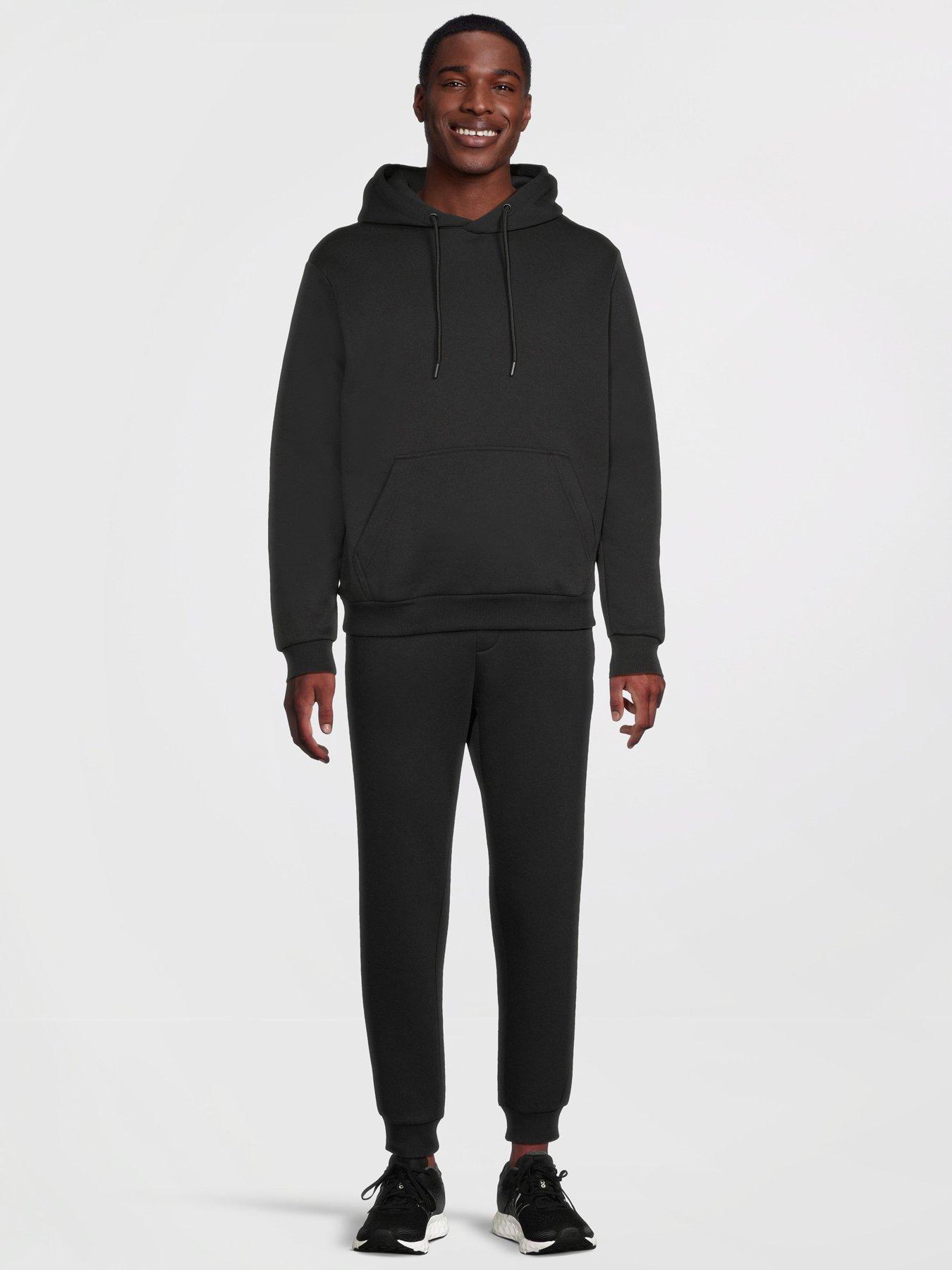 Image 2 of 5 of Jack & Jones 2 Pack Bradley Heavyweight Hoodies - Black