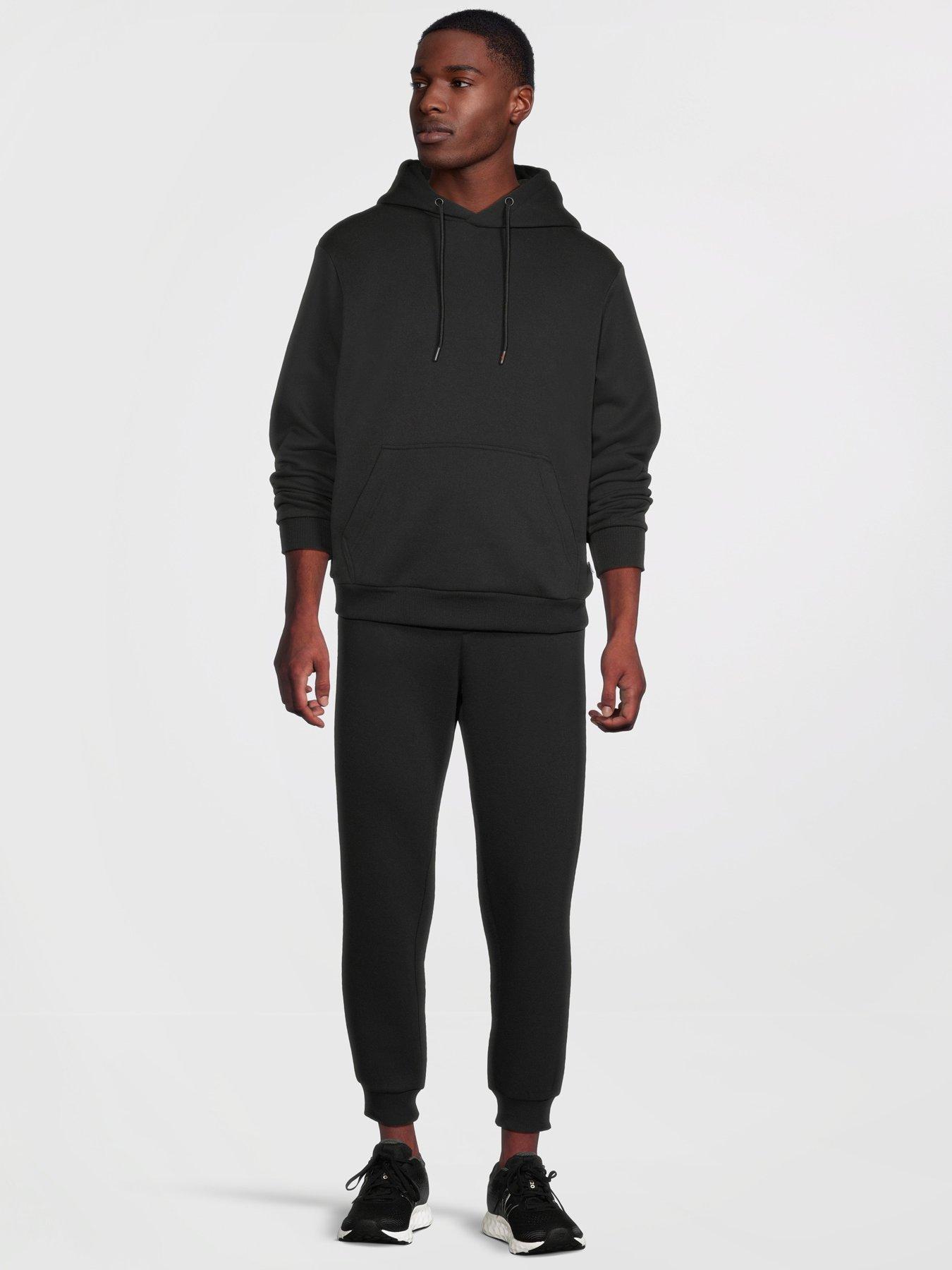 Image 4 of 5 of Jack & Jones 2 Pack Bradley Heavyweight Hoodies - Black