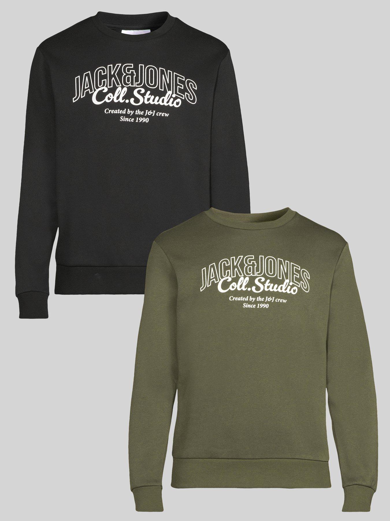 undefined Jack & Jones 2 Pack Makoto Crew Neck Sweat Top