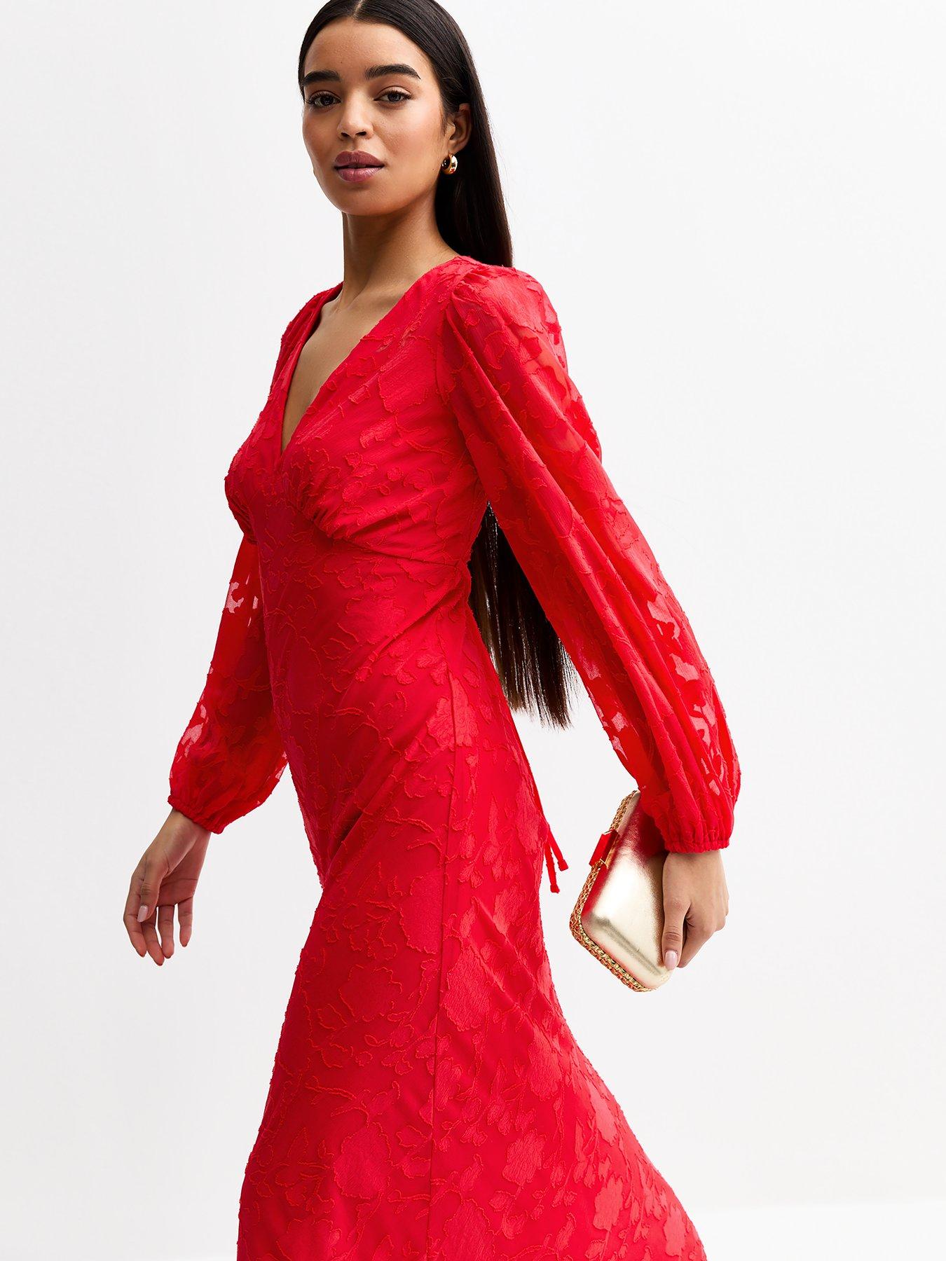 knee length dresses for ladies Hailey Long Sleeve Midi Dress – Activewear Well main image 0