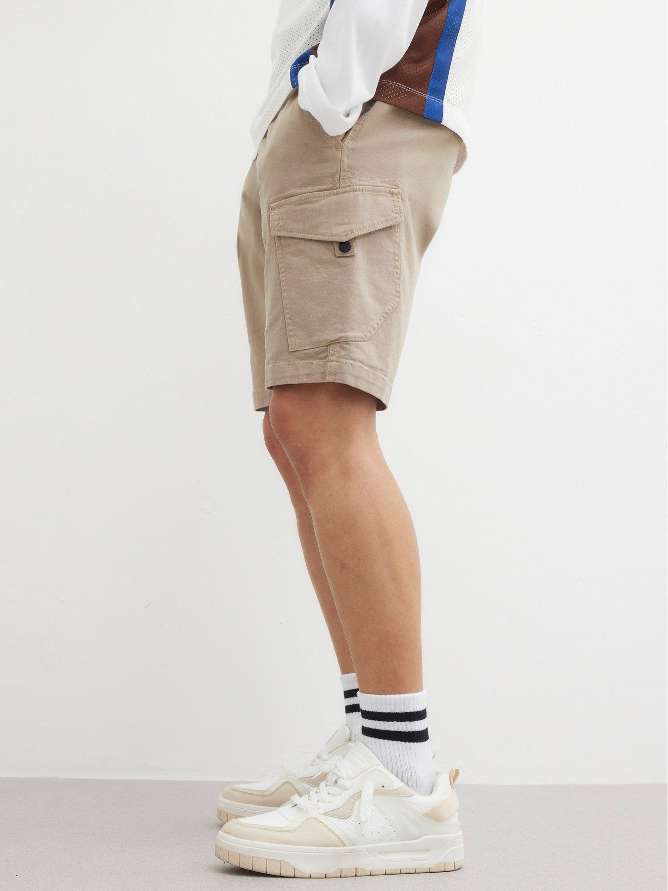 Image 2 of 4 of River Island Timberlake Cargo Shorts - Beige