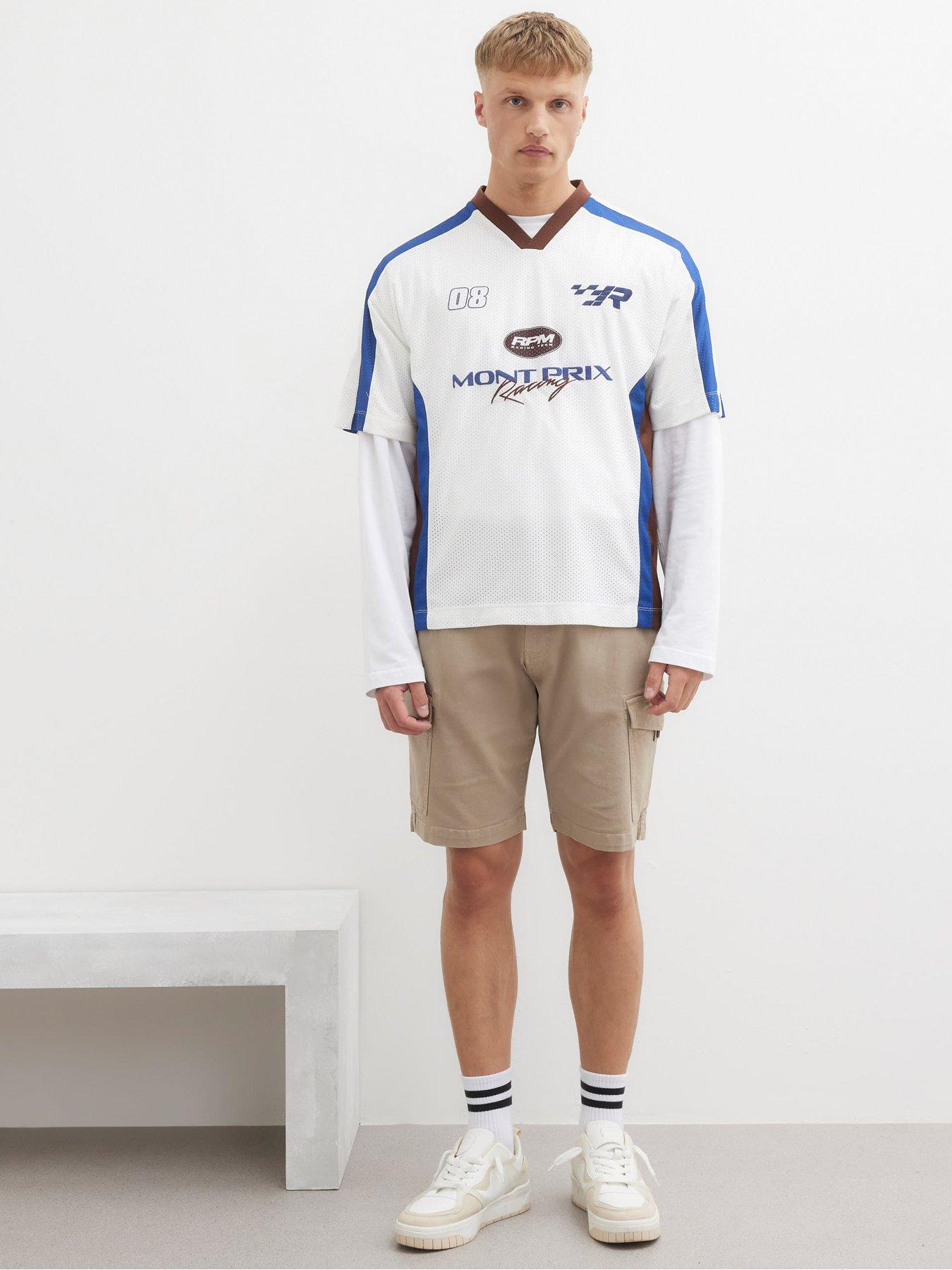 Image 3 of 4 of River Island Timberlake Cargo Shorts - Beige