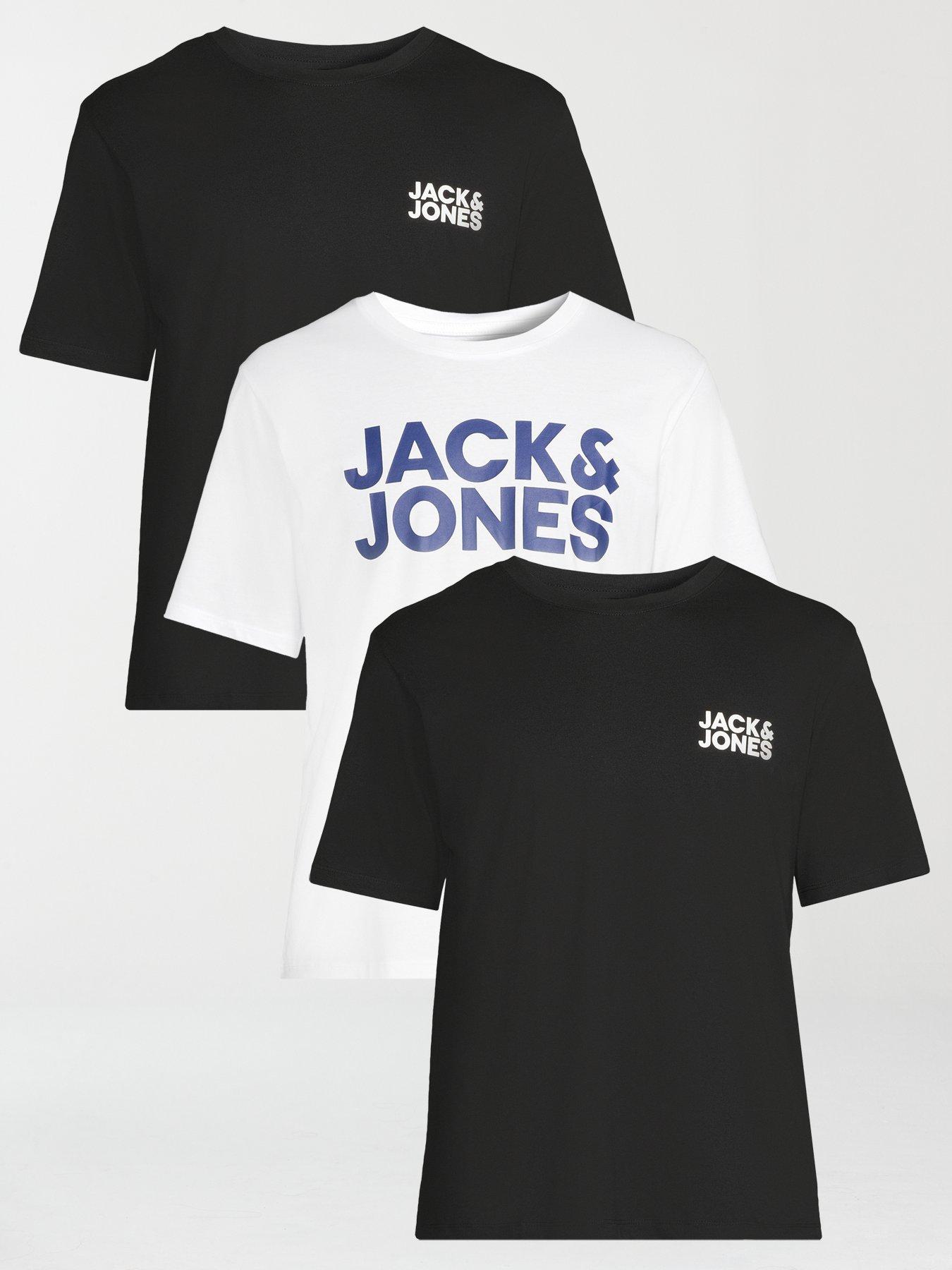 jack-jones-3-pack-corporate-logo-short-sleeve-crew-neck-t-shirts-black