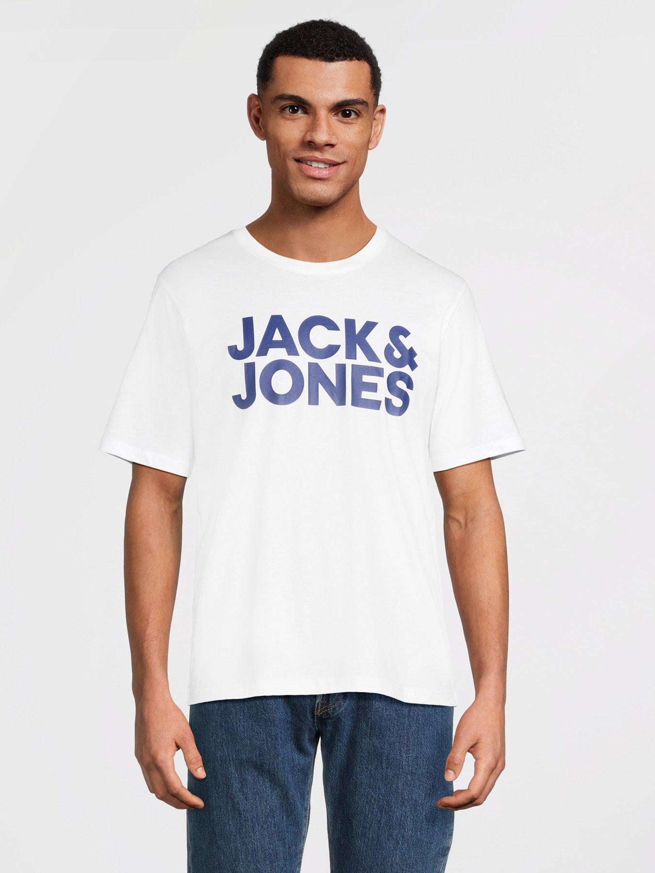 Image 2 of 6 of Jack & Jones 3 Pack Corporate Logo Short Sleeve Crew Neck T-Shirts - Black