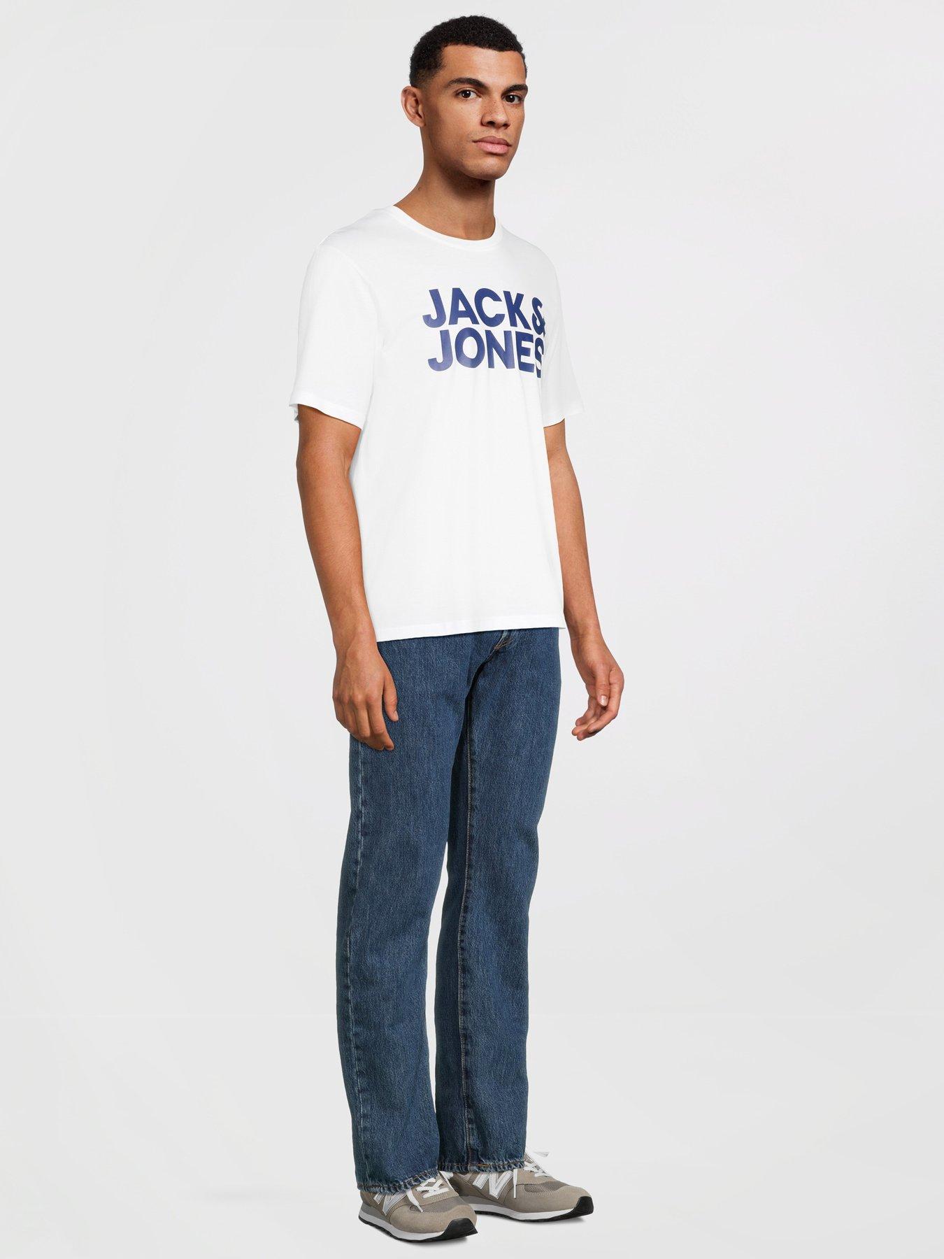 Image 4 of 6 of Jack & Jones 3 Pack Corporate Logo Short Sleeve Crew Neck T-Shirts - Black