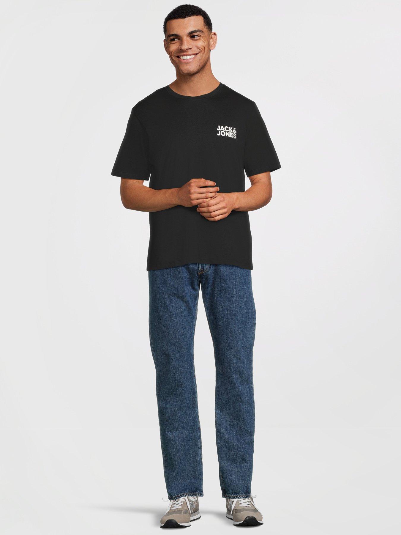 Image 5 of 6 of Jack & Jones 3 Pack Corporate Logo Short Sleeve Crew Neck T-Shirts - Black