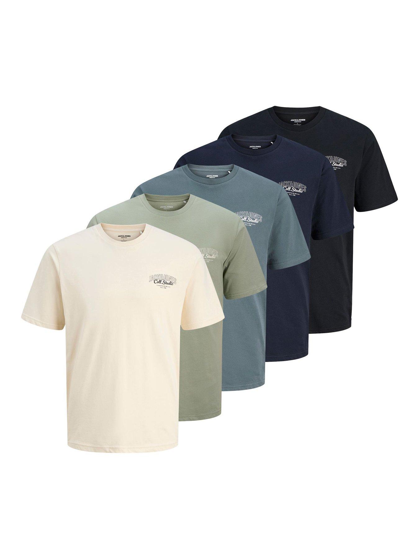 undefined Plus Makoto 5 Pack Short Sleeve Crew Neck T-Shirts - Multi