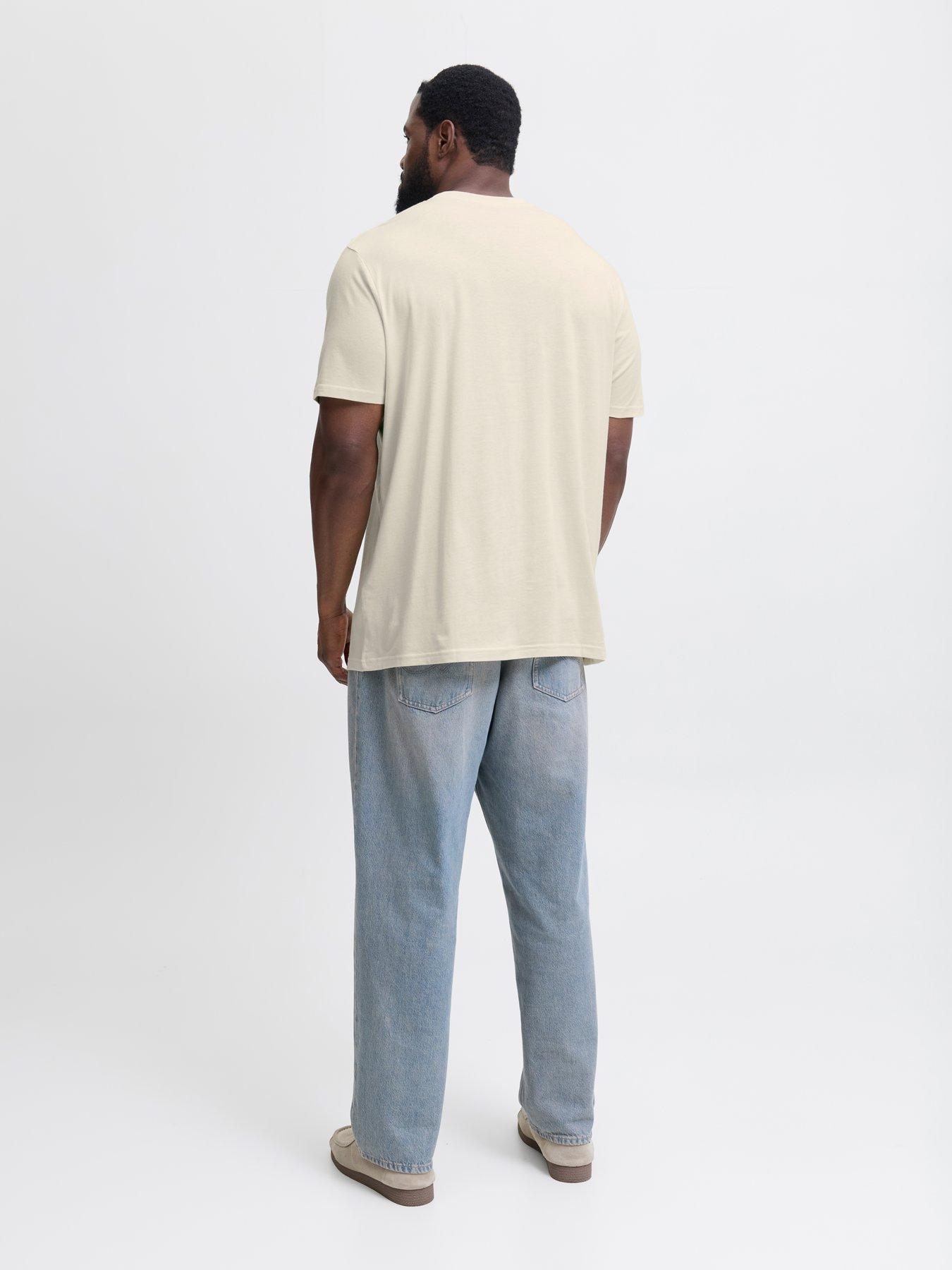 Image 3 of 7 of Jack & Jones Plus Makoto 3 Pack Short Sleeve Crew Neck T-Shirts - Multi