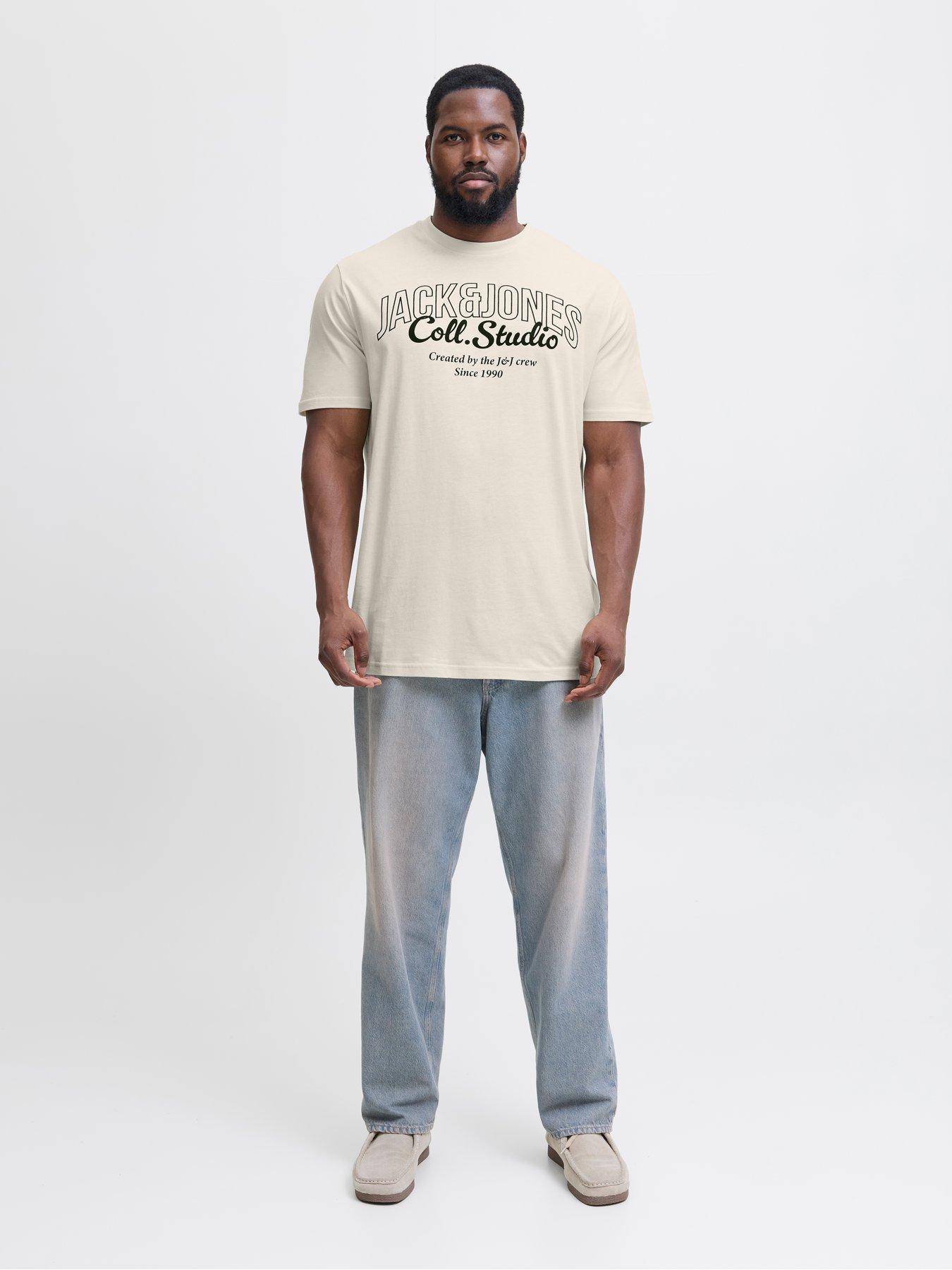 Image 4 of 7 of Jack & Jones Plus Makoto 3 Pack Short Sleeve Crew Neck T-Shirts - Multi