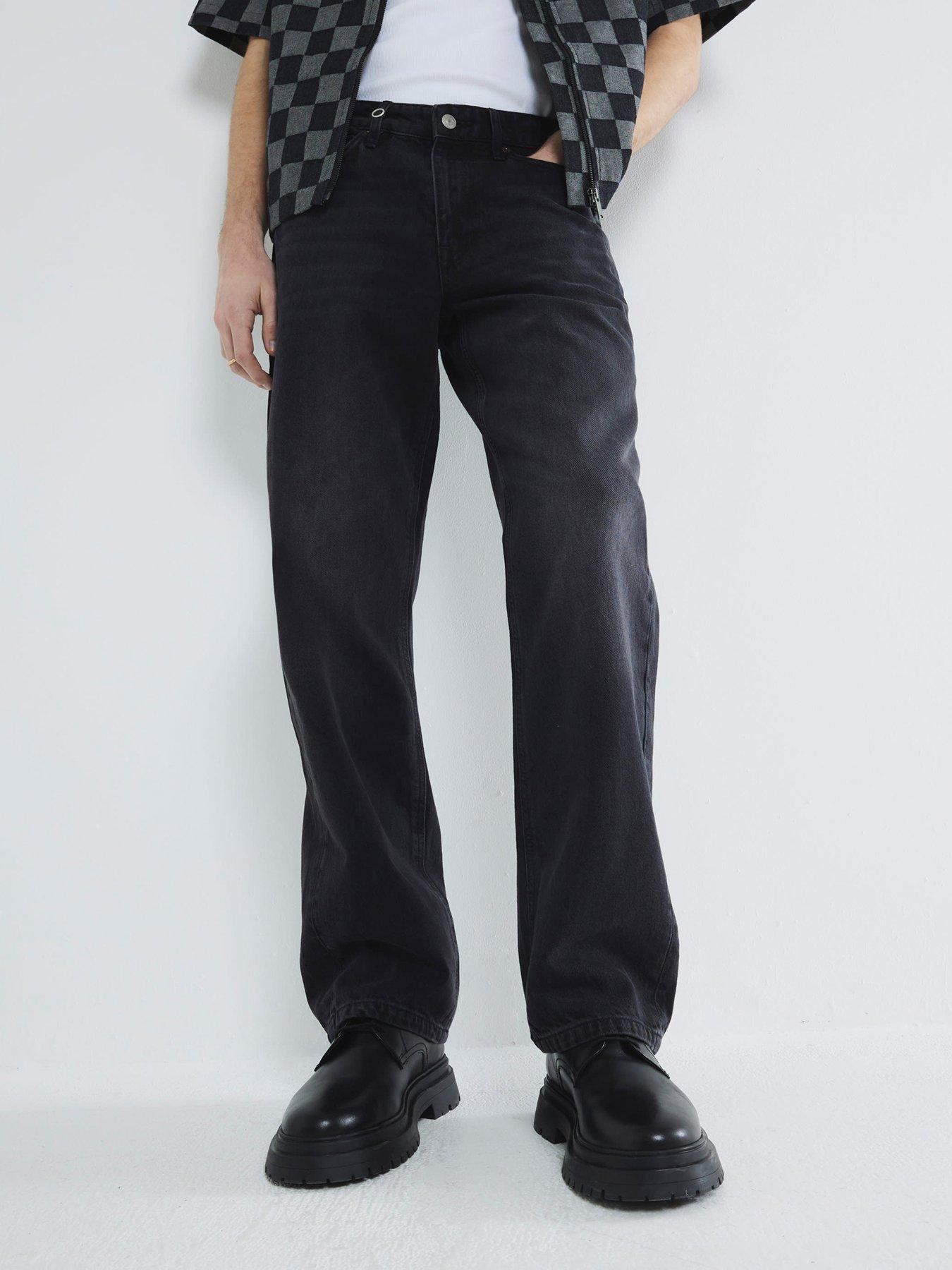 undefined Loose Fit Valdez Jeans - Black