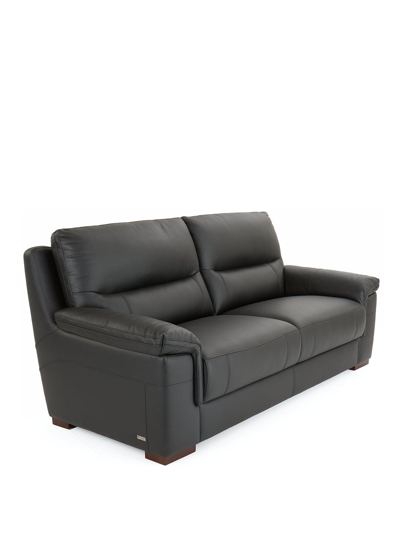 Image 3 of 7 of The Very Collection Prenton 3 Seater Leather/Faux Leather Sofa