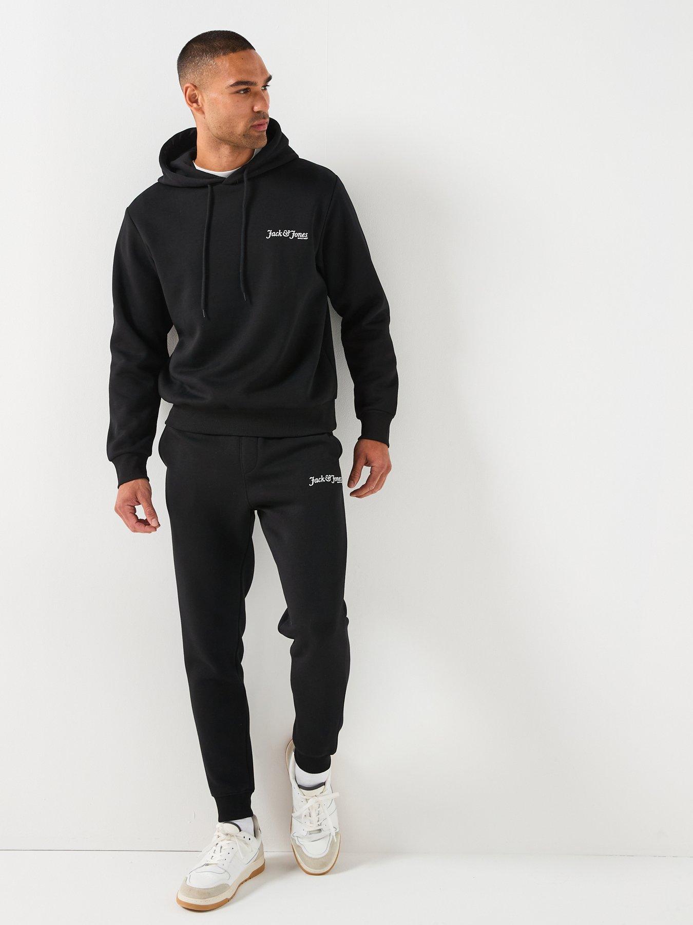 Image 1 of 6 of Jack & Jones Yuki Sweat Tracksuit - Black
