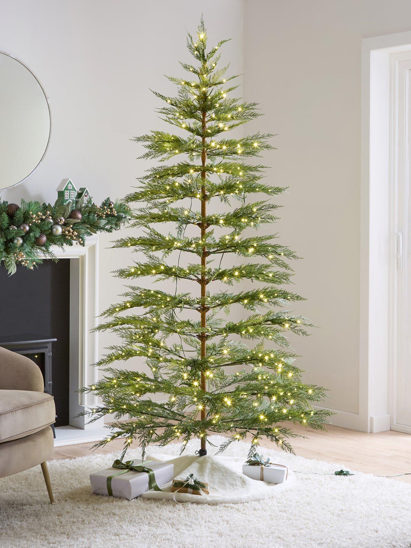 undefined 7ft Pre Lit Delicate Fern Christmas Tree with Twinkling Lights