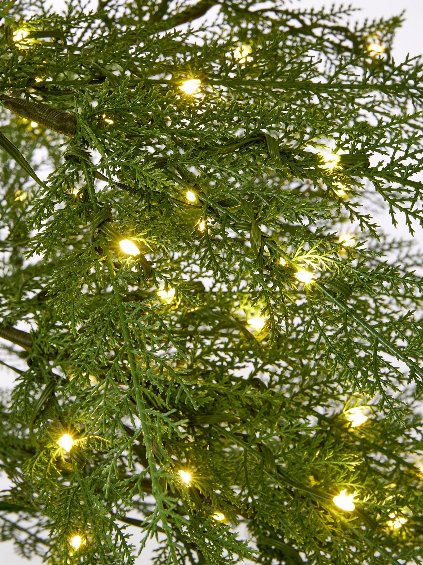 Image 4 of 6 of Very Home 7ft Pre Lit Delicate Fern Christmas Tree with Twinkling Lights