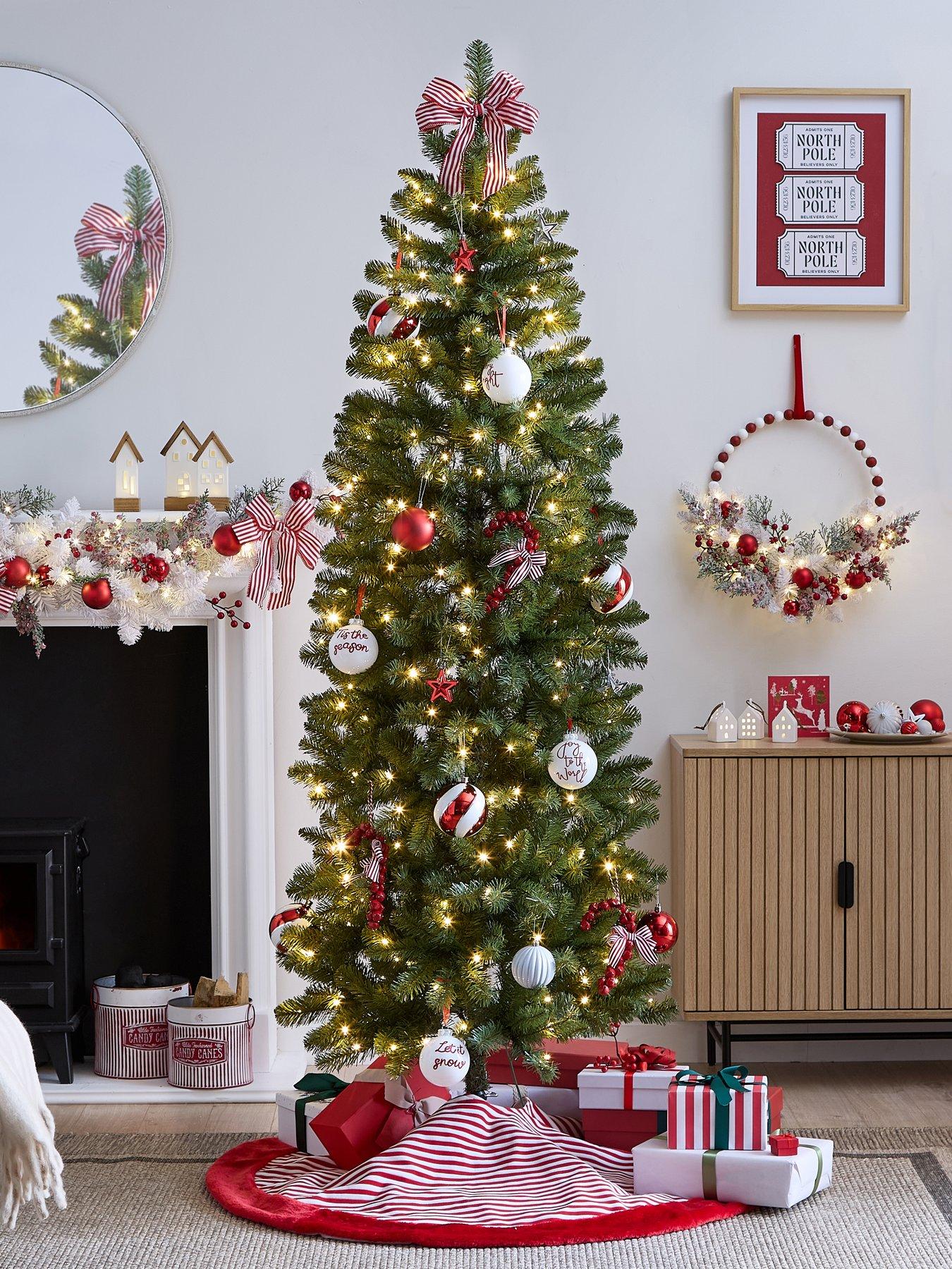 undefined 7ft Pre Lit Beaumont Slim Christmas Tree