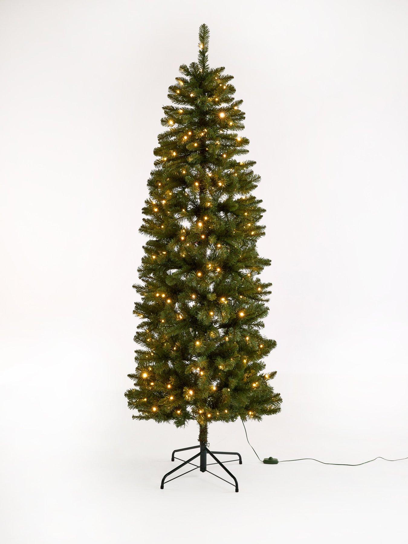 Image 2 of 7 of Very Home 7ft Pre Lit Beaumont Slim Christmas Tree