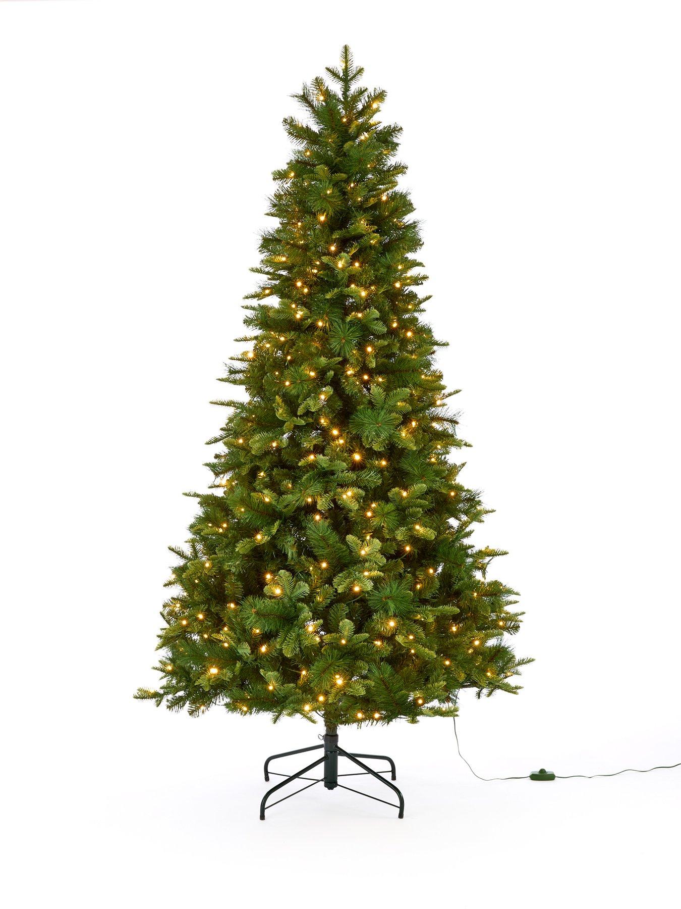 Image 2 of 7 of Very Home 7ft Aspen Pre Lit Christmas Tree with Dual Colour Twinkle Lights