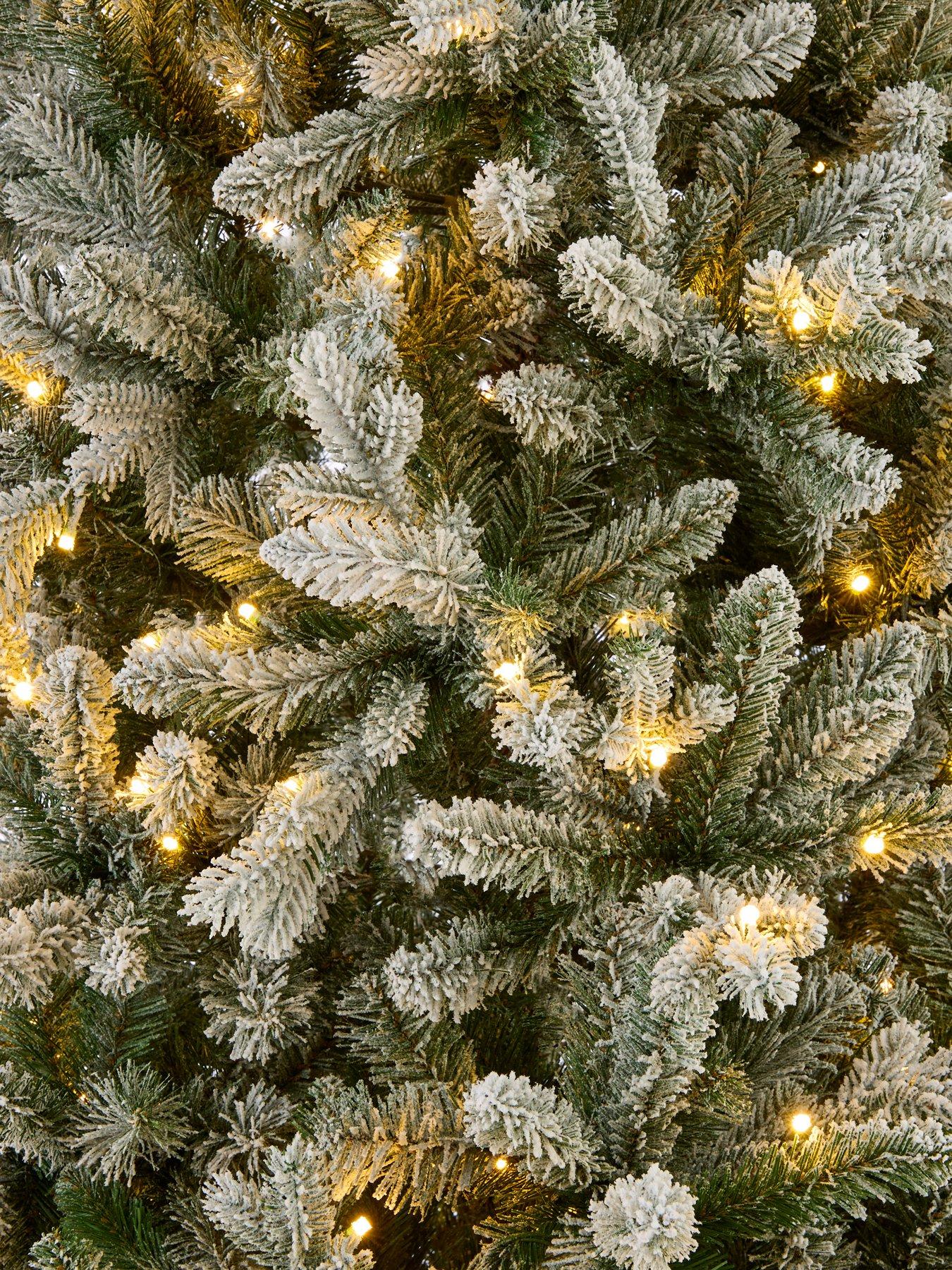 Image 6 of 7 of Very Home 6ft Denver Pre Lit Flocked Christmas Tree With Dual Colour Twinkle Lights