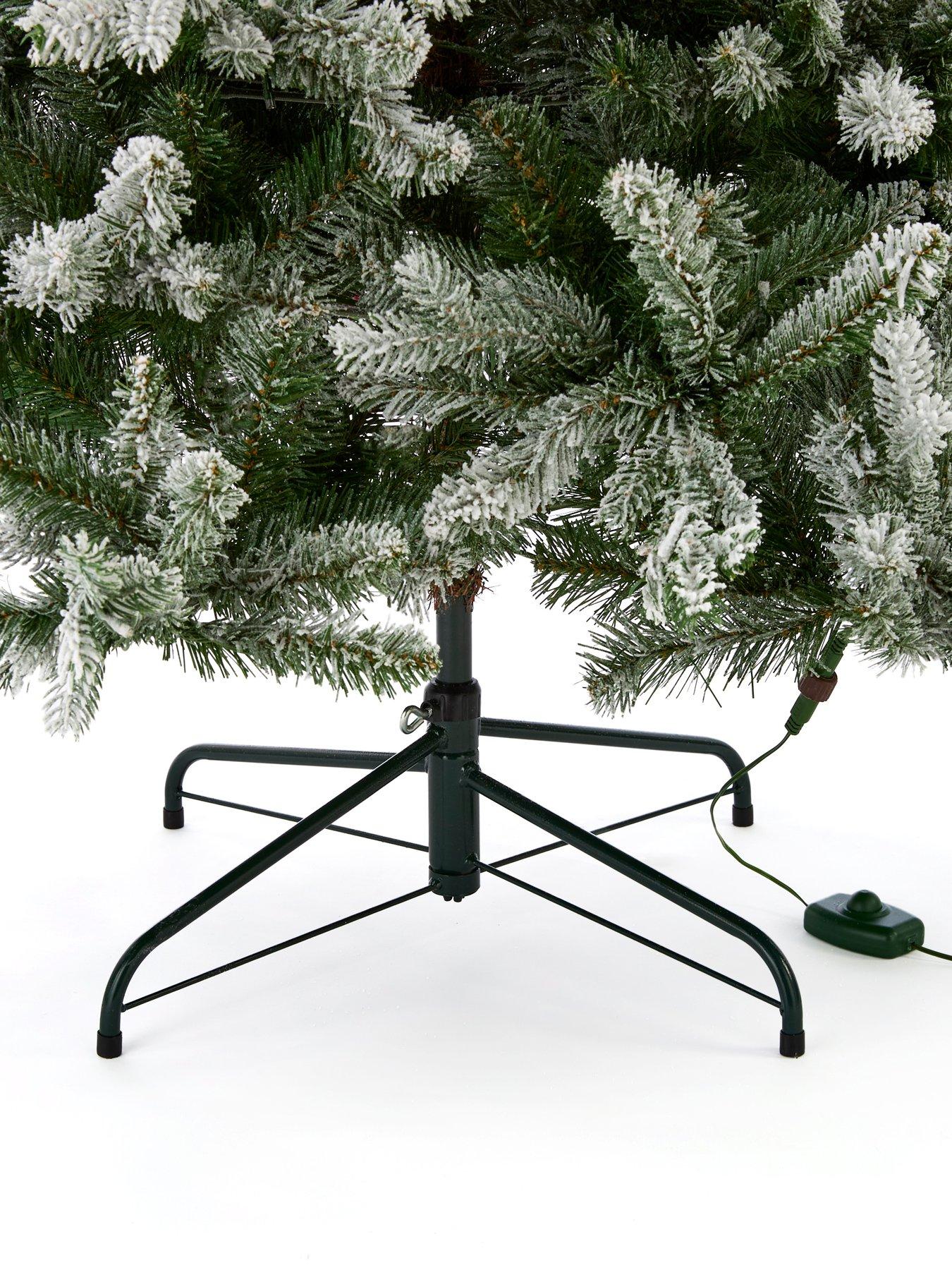 Image 7 of 7 of Very Home 6ft Denver Pre Lit Flocked Christmas Tree With Dual Colour Twinkle Lights