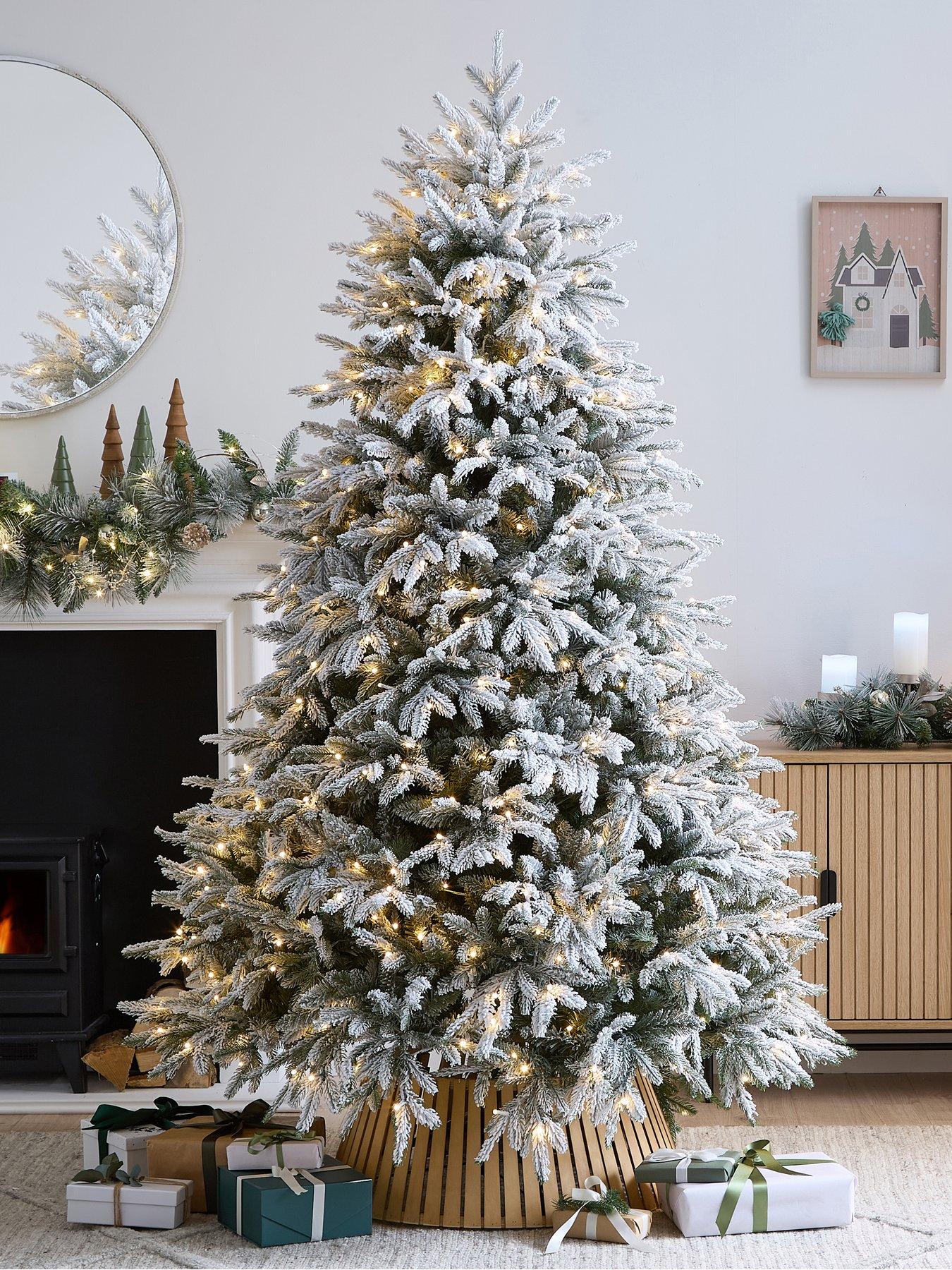 undefined 7ft Deluxe Snowden Pre Lit Flocked Tree