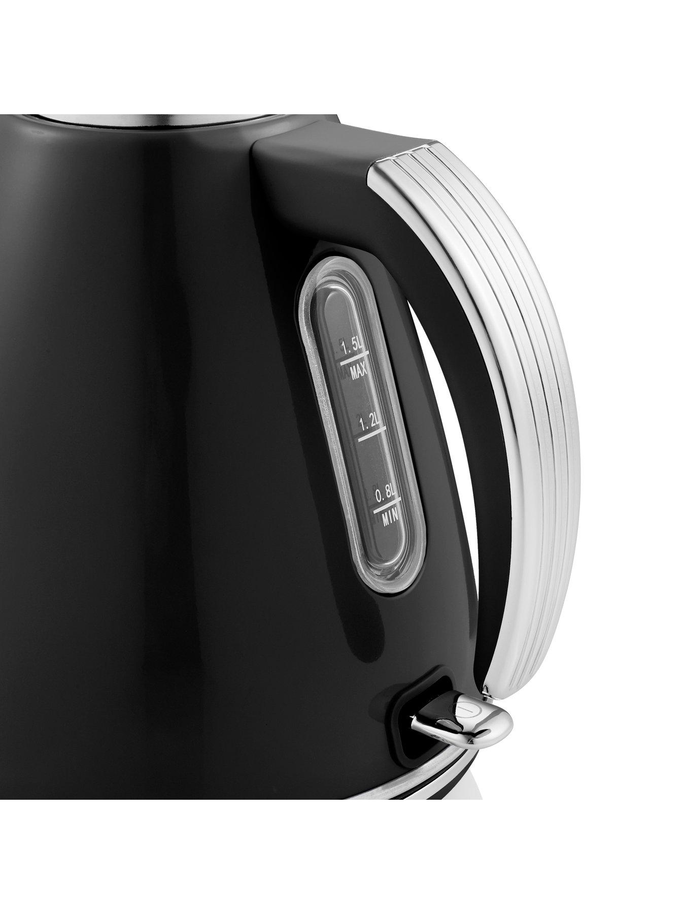  image of swan-eejb296-retro-style-4-slice-toaster-and-jug-kettle-set-black