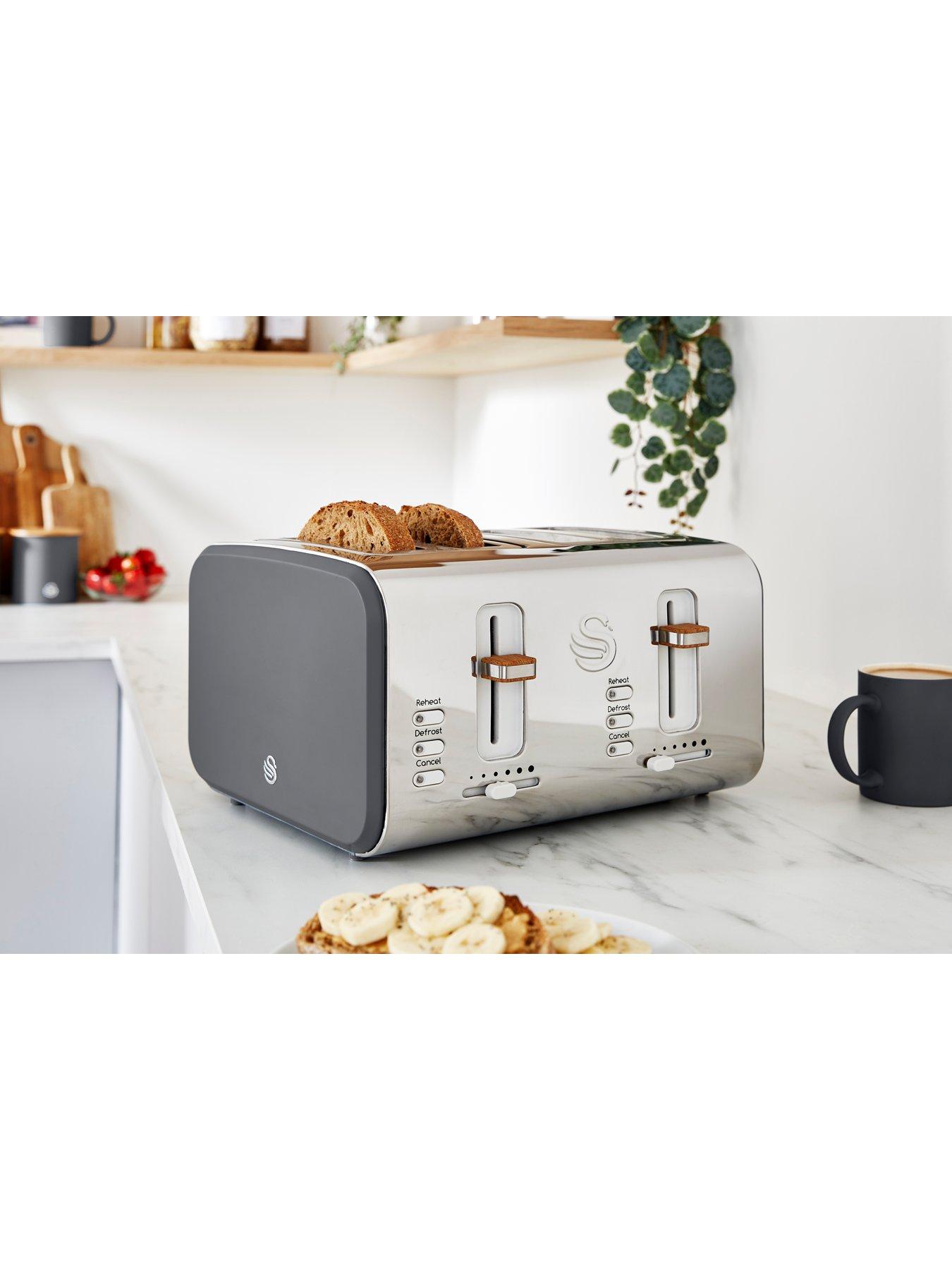  image of swan-eejb152-nordic-4-slice-toaster-and-kettle-set-grey