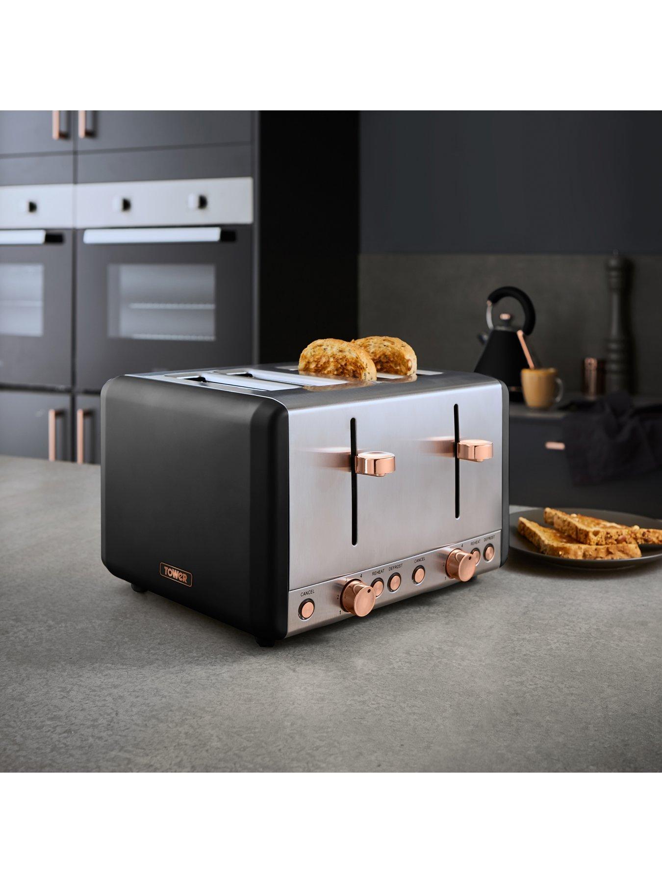  image of tower-eejb226-cavaletto-kettle-and-4-slice-toaster-set-black