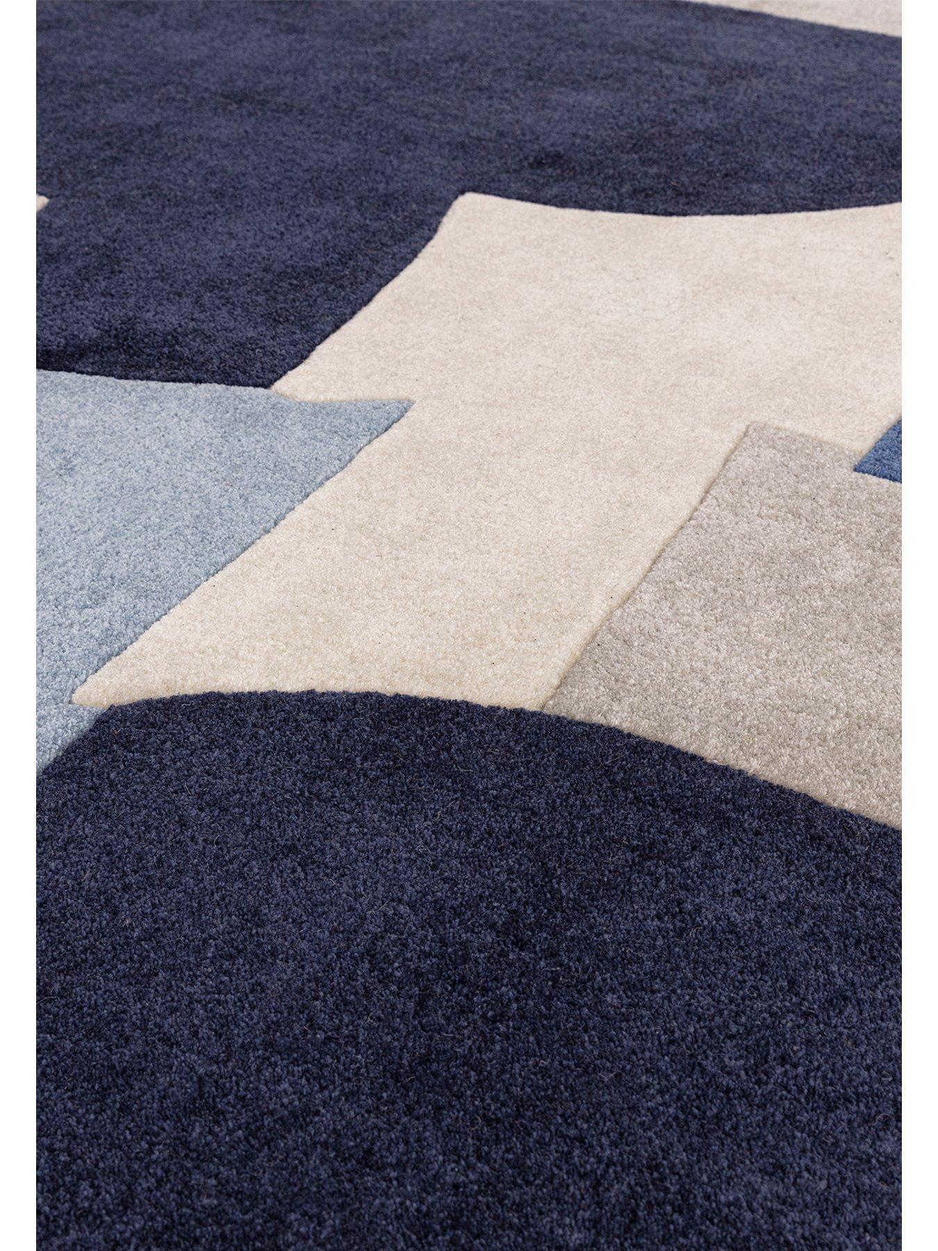 Image 6 of 6 of Asiatic Romy Geo Print Blue Rug