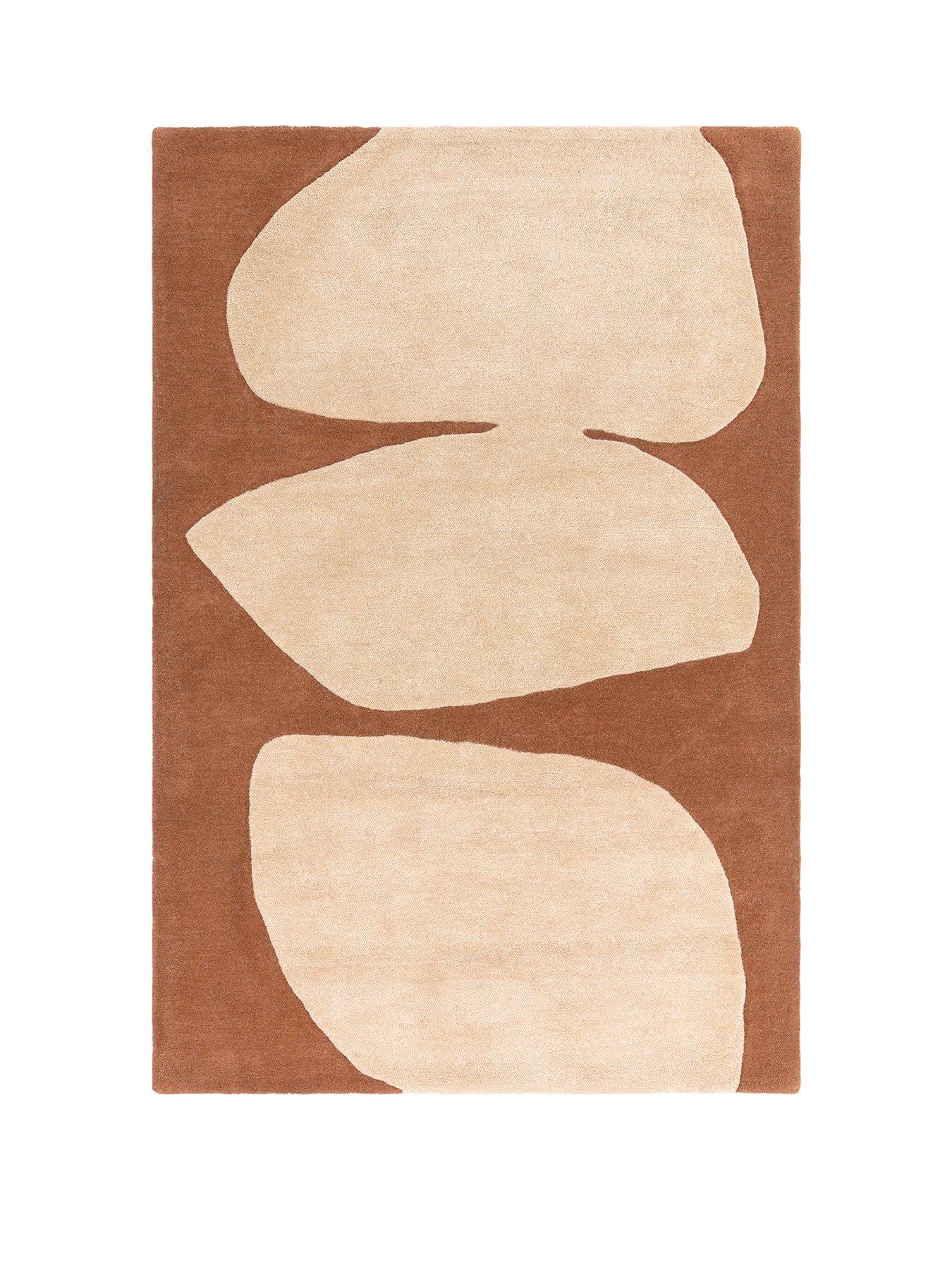 stillFront image of asiatic-canvas-pebble-orange-rug