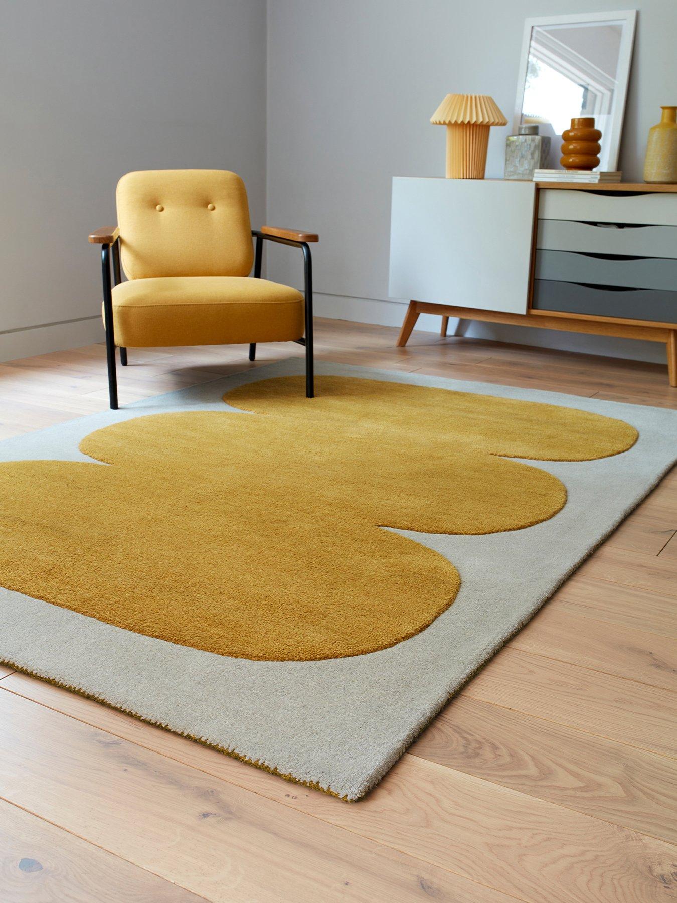  image of asiatic-canvas-sculpt-yellow-rug