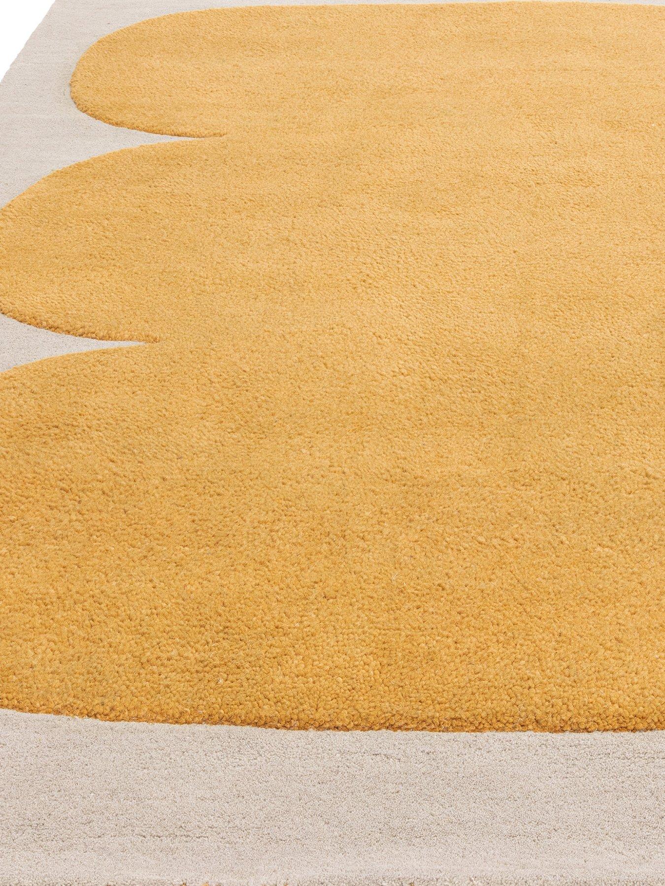  image of asiatic-canvas-sculpt-yellow-rug