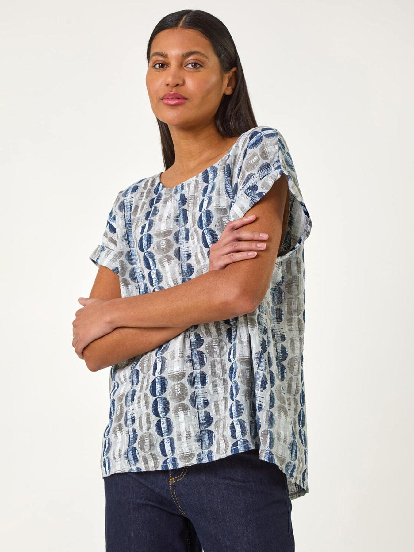 roman-all-over-circle-print-top-grey