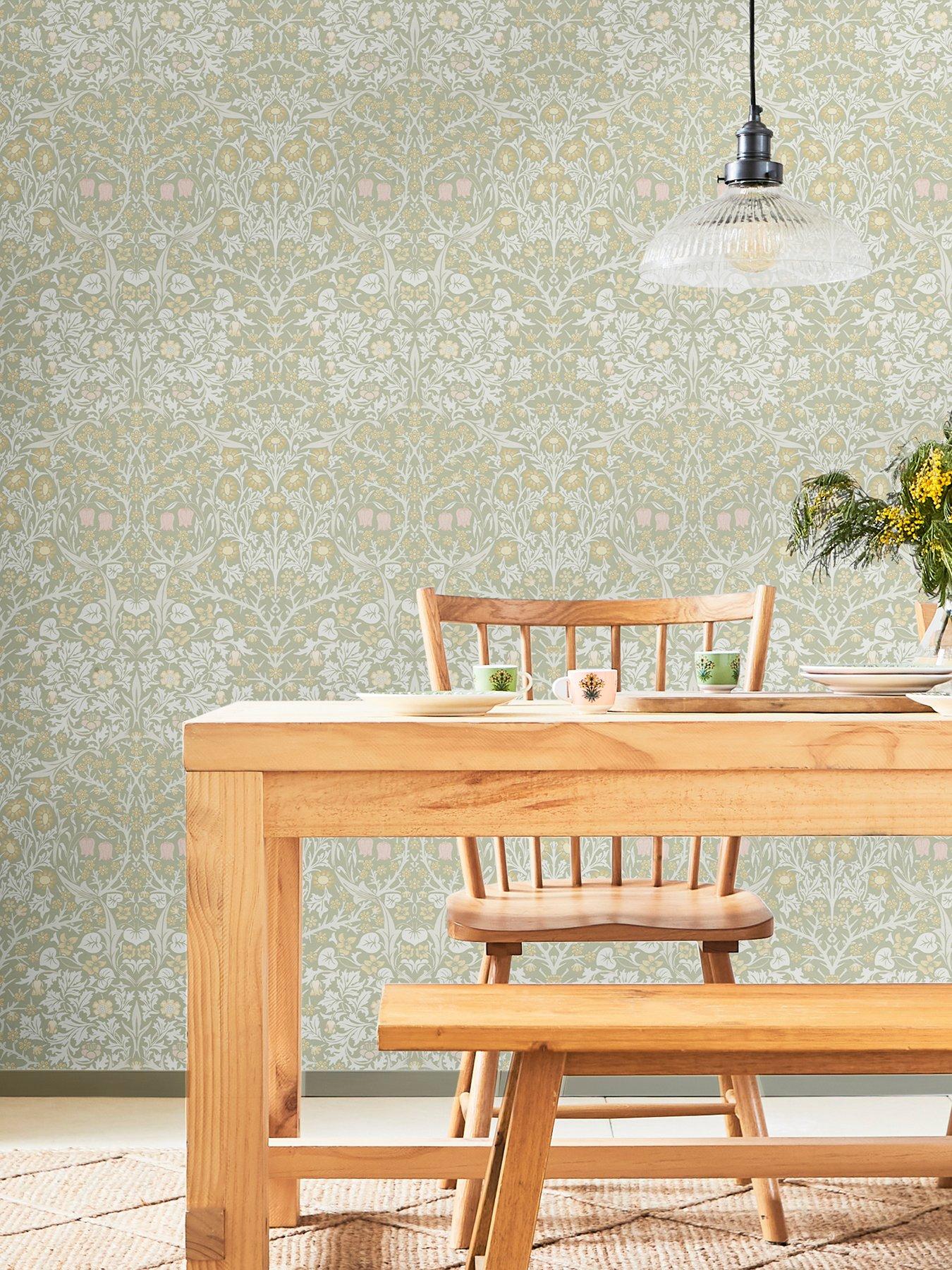 Image 1 of 4 of William Morris at Home William Morris Blackthorn Sage Wallpaper