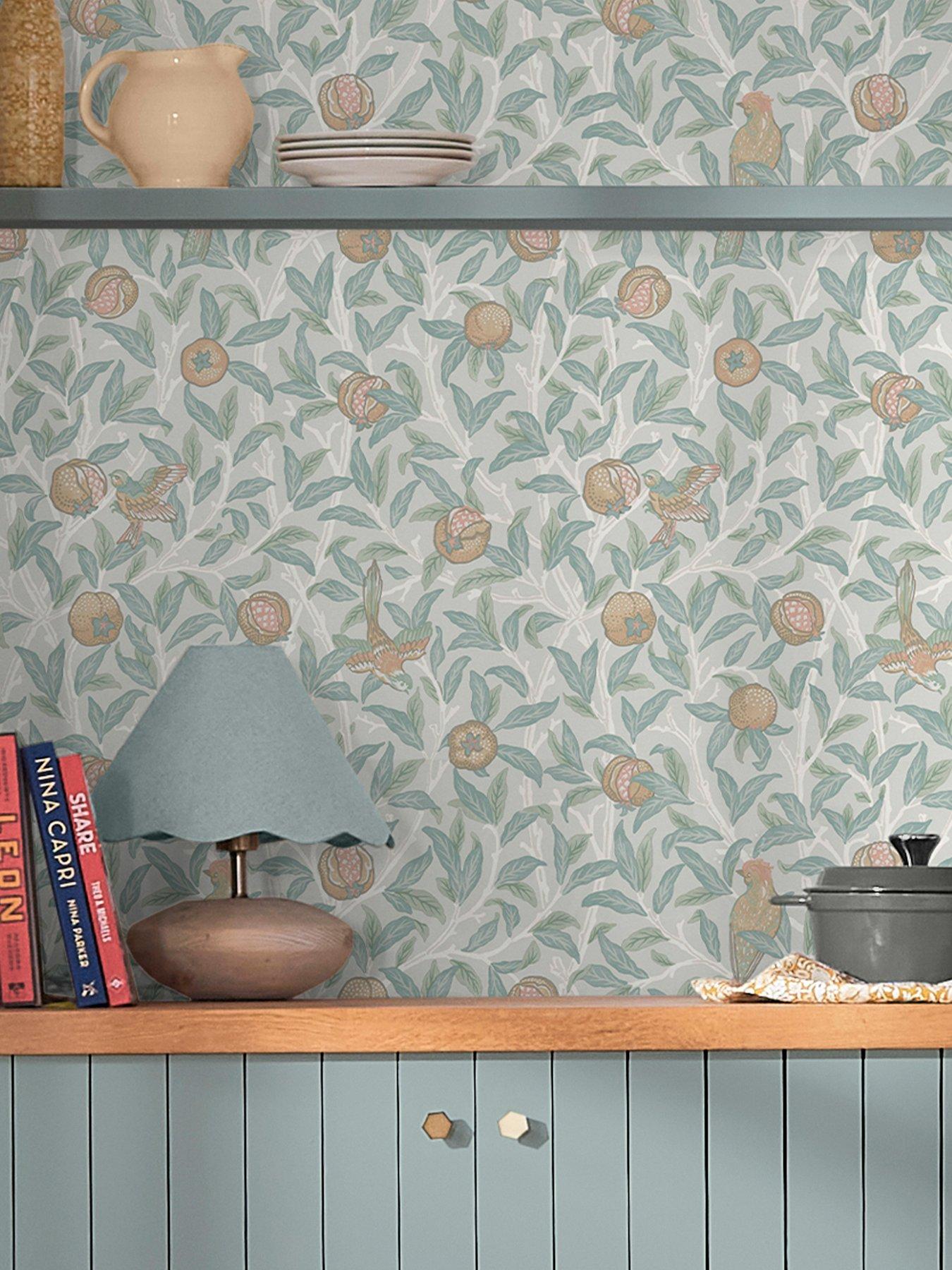 William Morris at Home William Morris Bird & Pomegranate Duck Egg Wallpaper