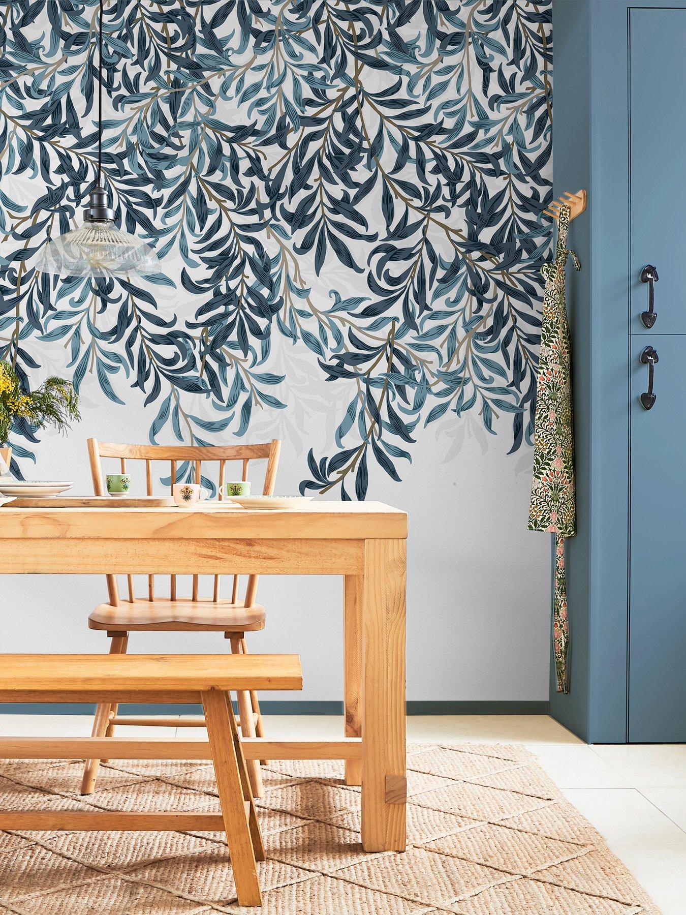 William Morris at Home William Morris Willow Bough Blue Fixed Size Mural Wallpaper