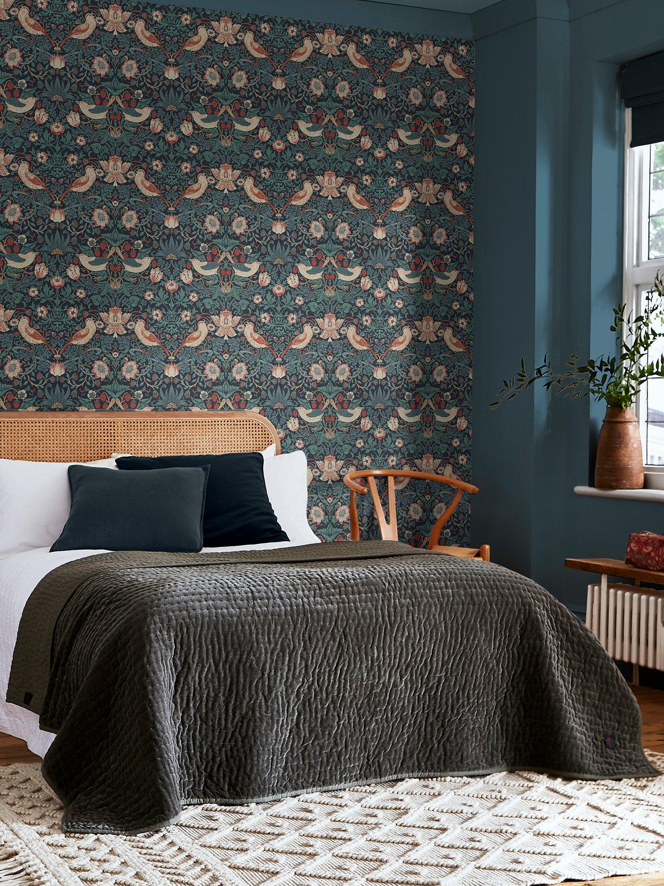 william-morris-at-home-strawberry-thief-wallpaper-in-deep-blue