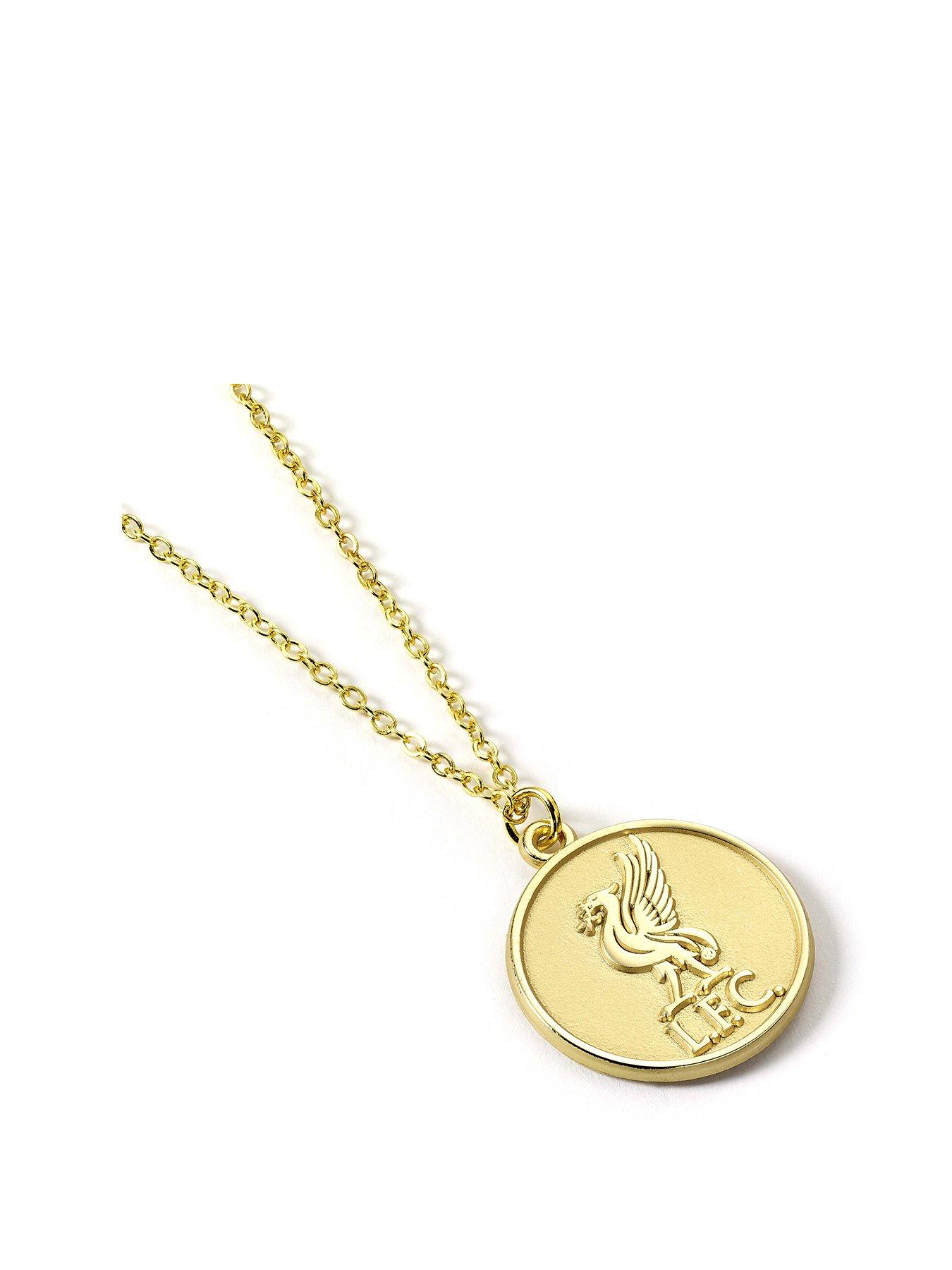undefined Liverpool Football Club Gold Finish Crest Necklace