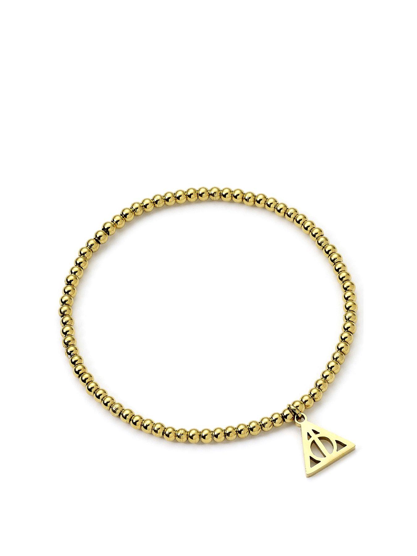 harry-potter-stainless-steel-deathly-hallows-gold-ball-bead-bracelet