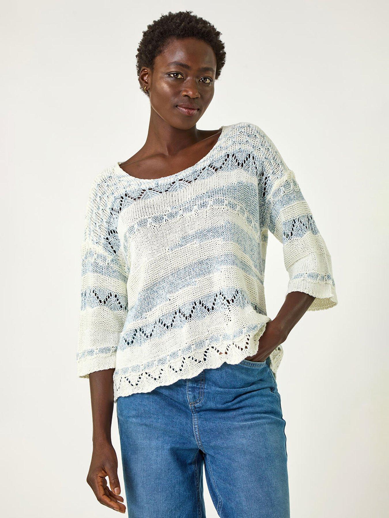 roman-textured-crew-neck-knitted-jumper-white