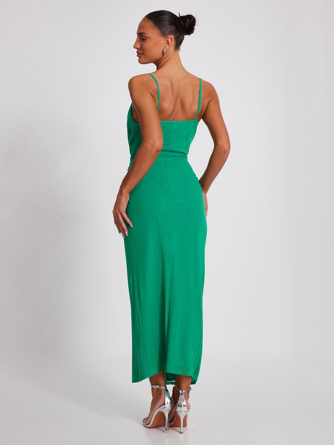 stillFront image of quiz-jade-knot-front-midaxi-dress