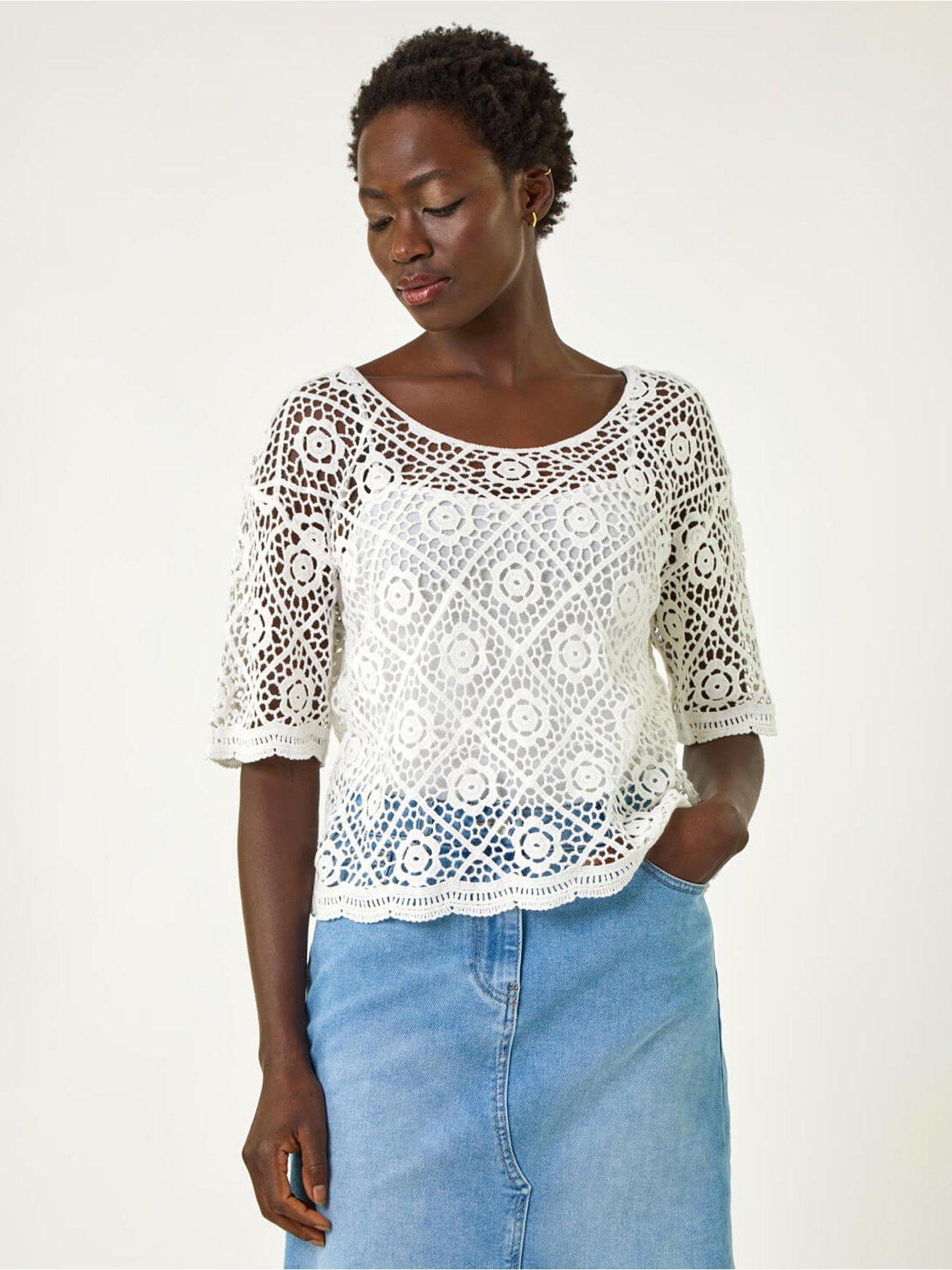 roman-cotton-crochet-t-shirt-white